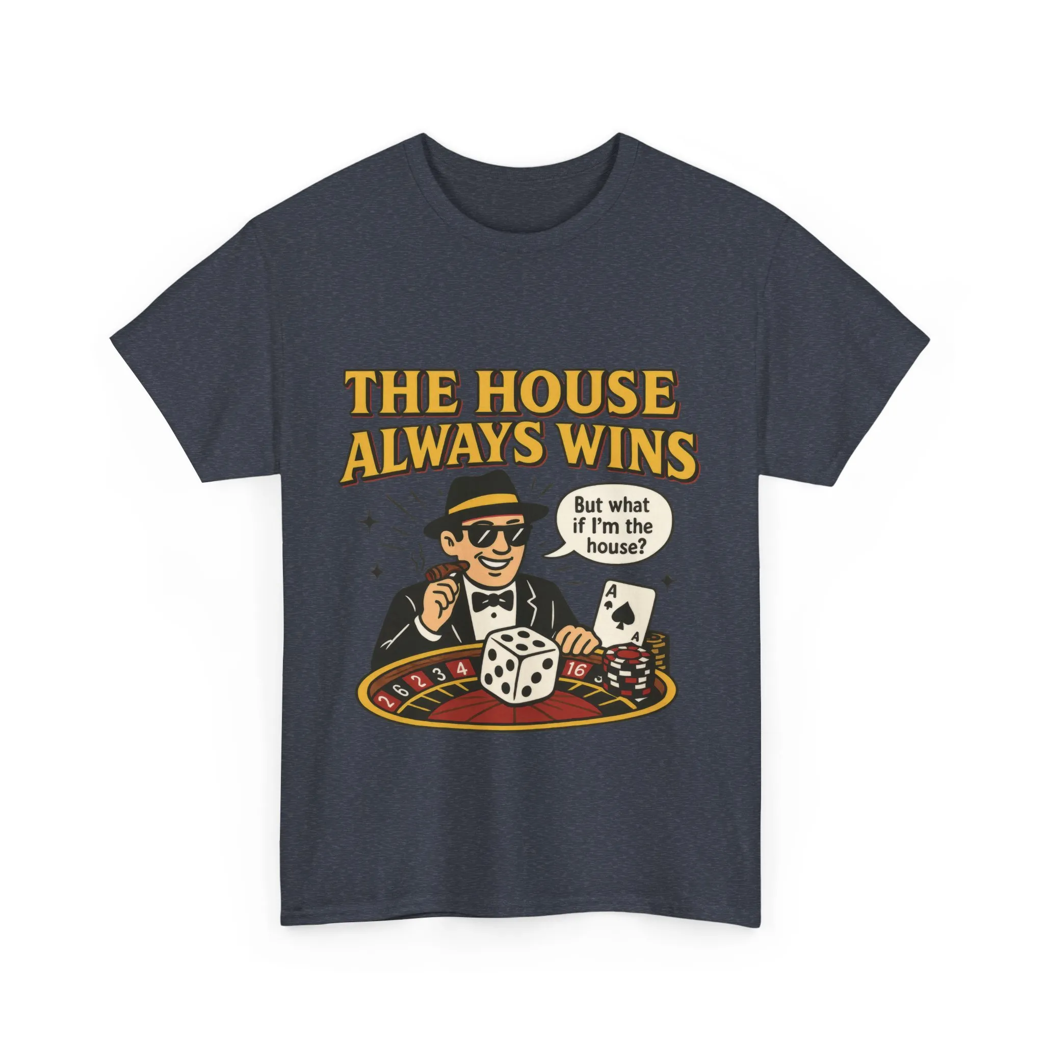 Vintage Casino Humor Unisex Tee, Funny Gambling Shirt, Gift for Gamblers, House Always Wins T-Shirt, Vegas Style Gift, Casino Quote Tee - Image 22