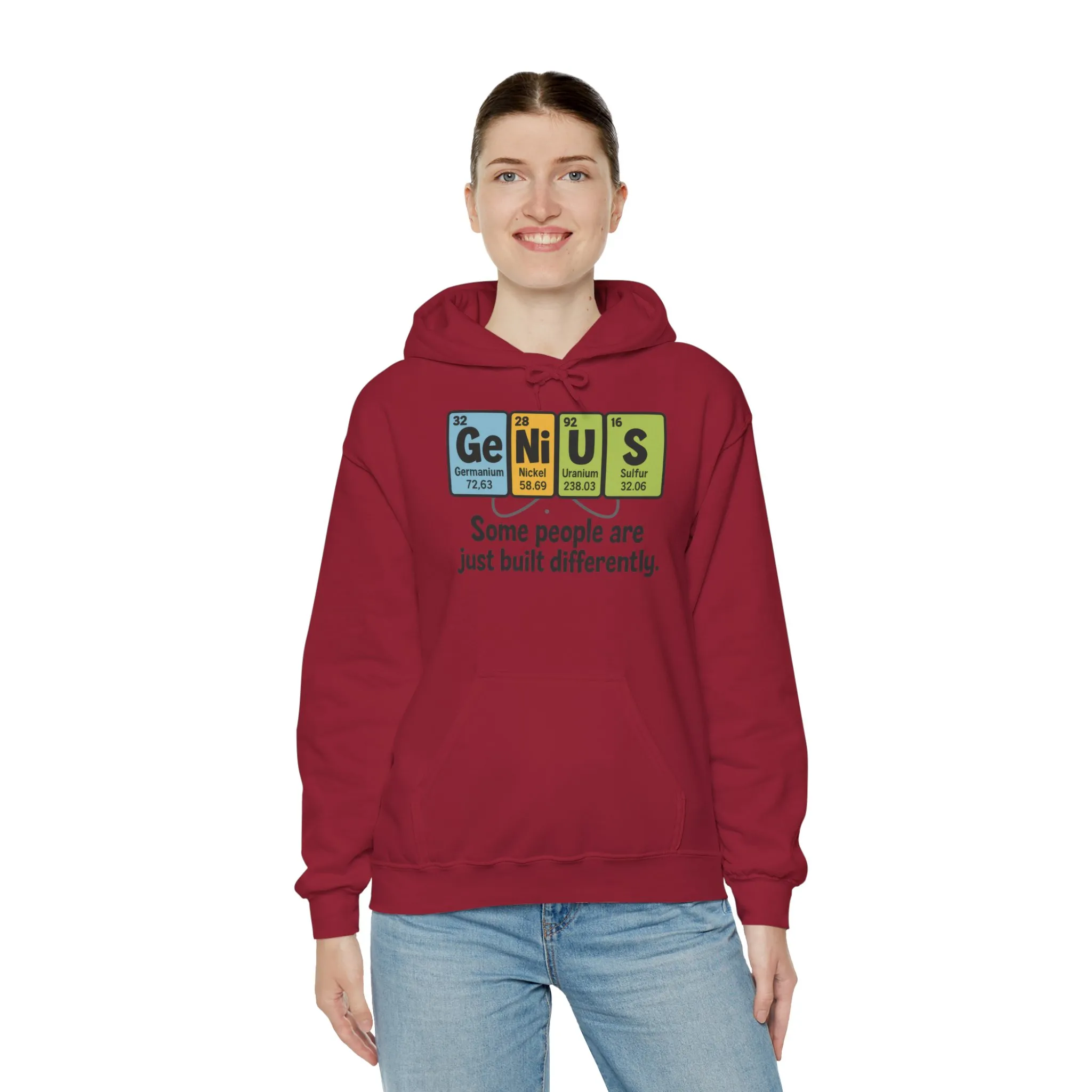 Funny Womens Genius Hoodie, Periodic Table Science Pullover, Nerdy Chemistry Sweatshirt for Her, Science Lover Apparel, Funny Chemistry Gift - Image 24
