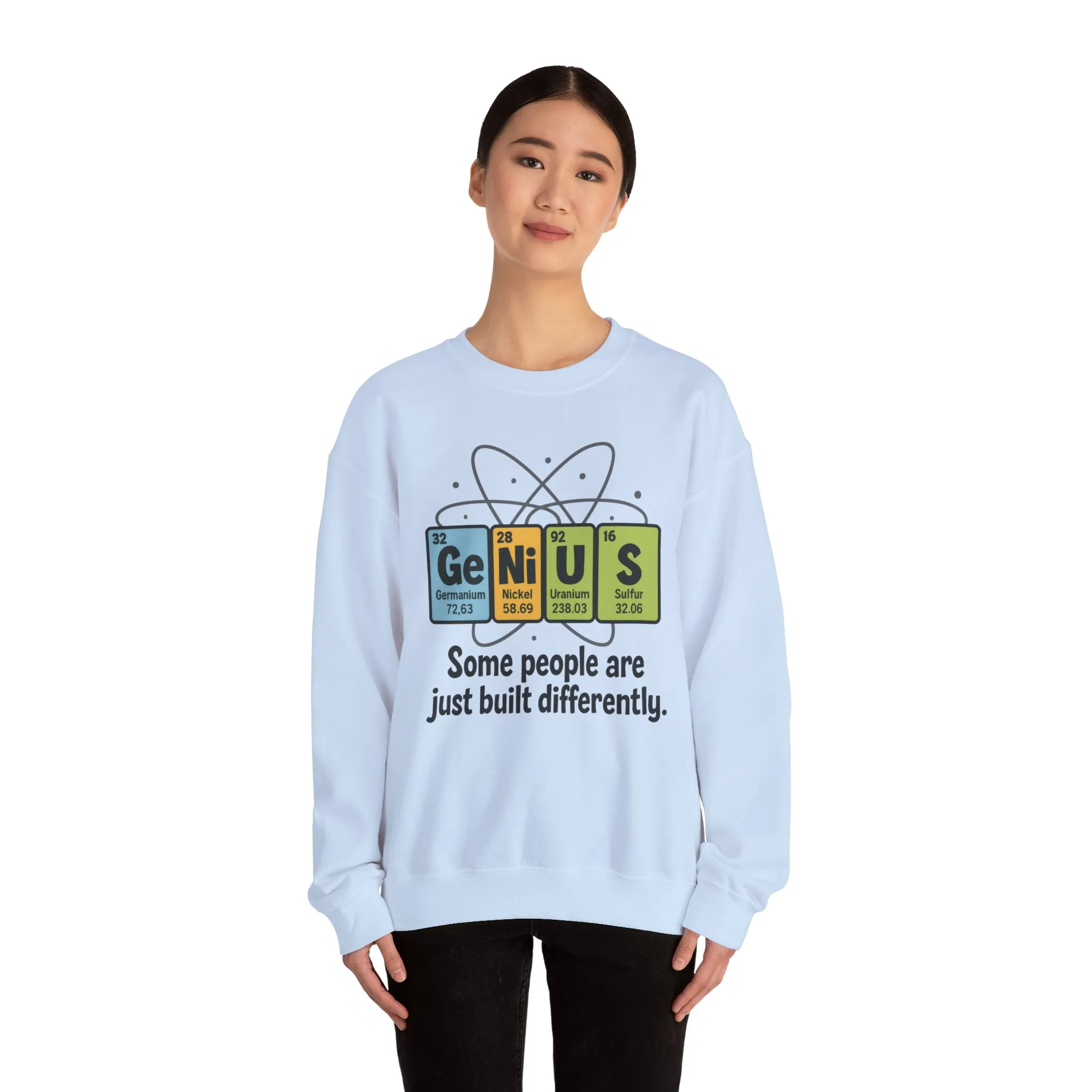 Funny Womens Science Sweatshirt, Genius Periodic Table Pullover, Nerdy Chemistry Gift for Her, Funny Gift for Nerds, Science Geek Apparel - Image 29