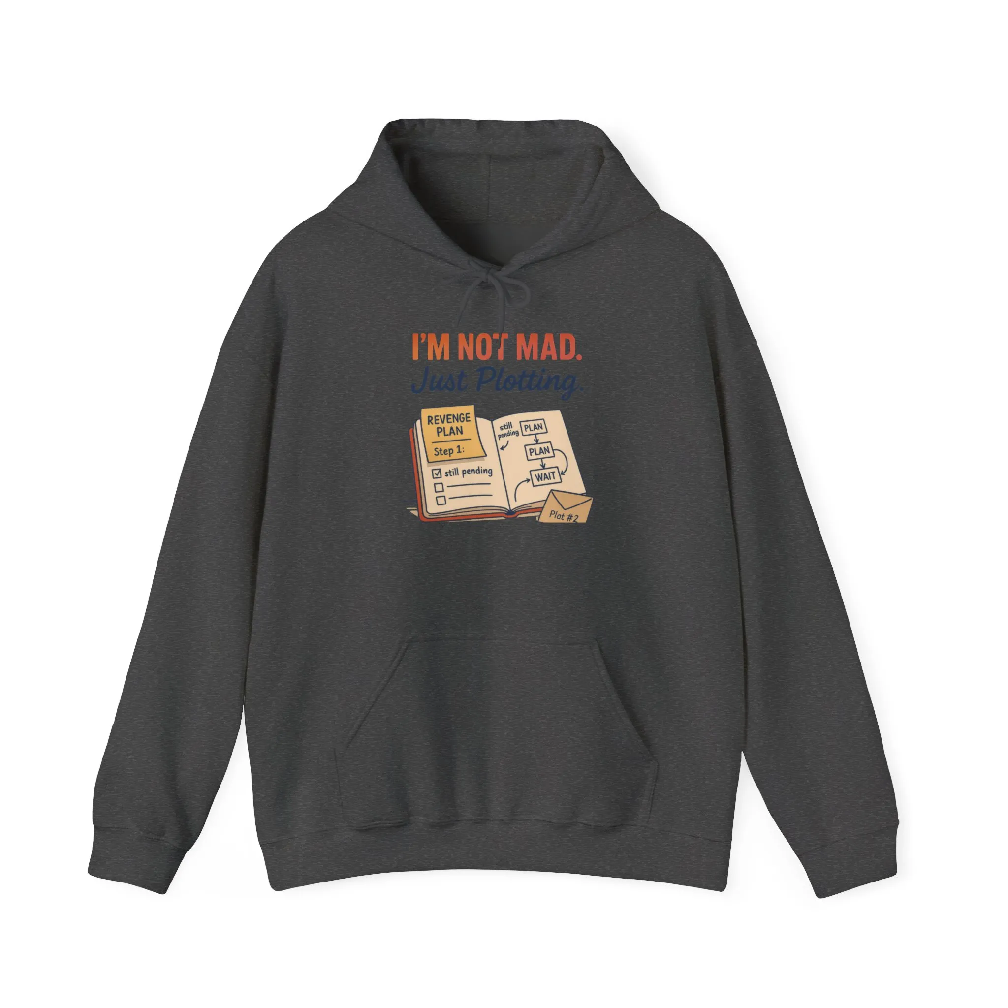 Sarcastic Womens Hoodie, Im Not Mad Just Plotting, Funny Passive Aggressive Sweatshirt Gift, Plotting Humor Hooded Womens Sweatshirt - Image 10