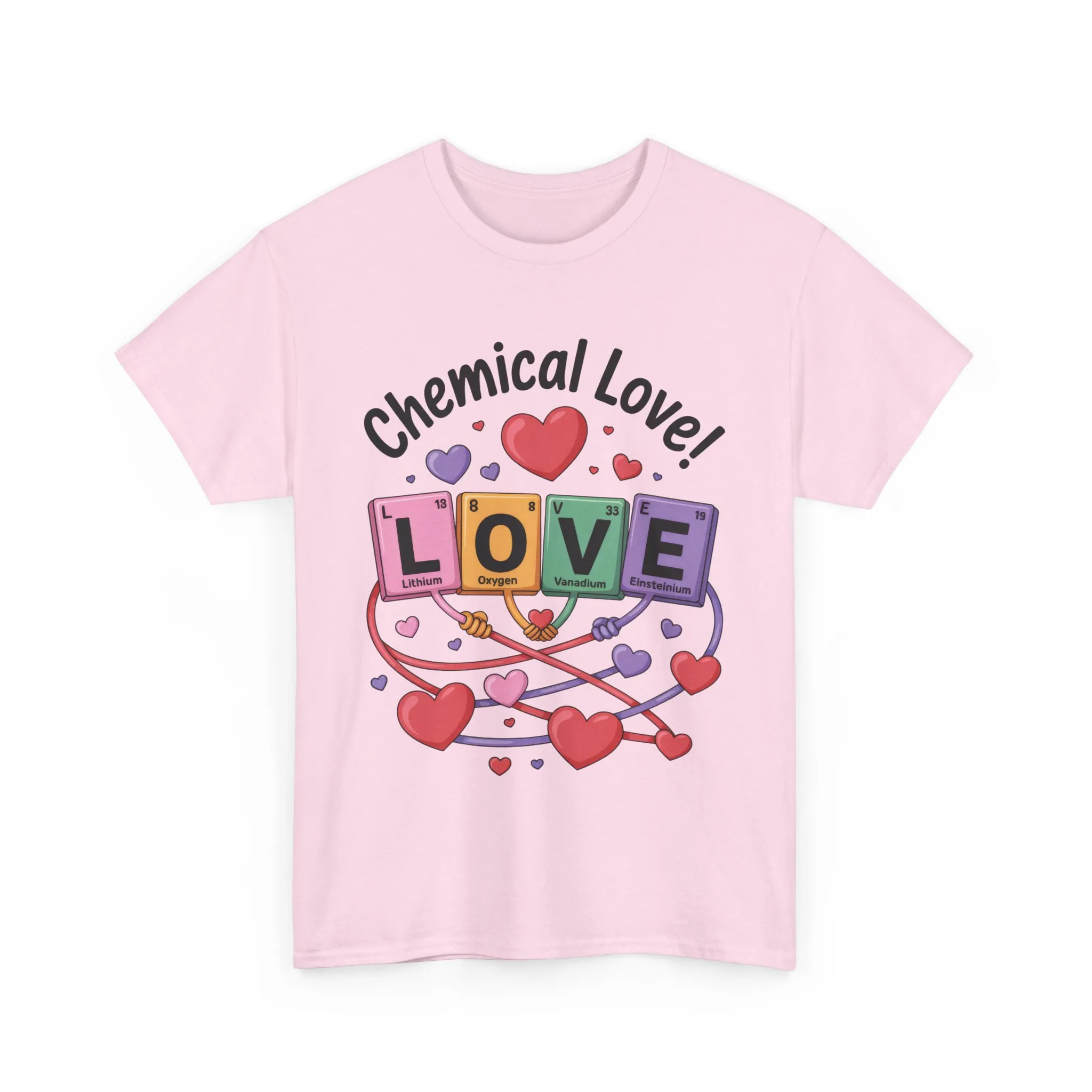 Chemical Love Unisex Heavy Cotton Tee, Cute Couple Shirt, Science Lovers Apparel, Valentines Day Top, Chemistry Lover Gift, Element Table - Image 22