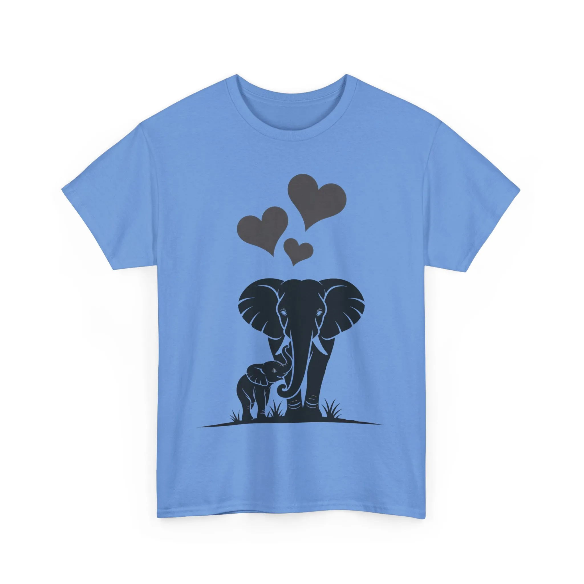Elephant Mom and Baby T-Shirt, Elephant Love Cotton Tee, Cute Animal Shirt, Animal Lover Gift, Cute Minimalist Elephant Design - Image 10