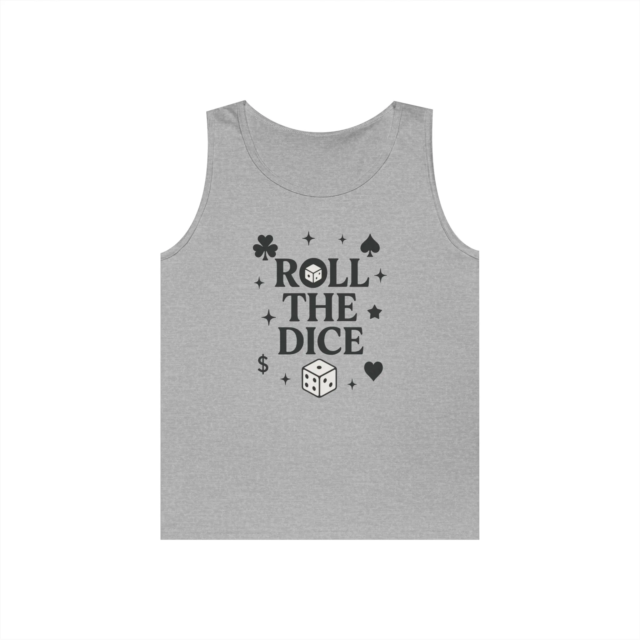Playful Dice Tank Top, Mens Heavy Cotton Gaming Apparel, Casual Wear, Party Outfit, GYM Lover Gift, Summer Essential - Image 7