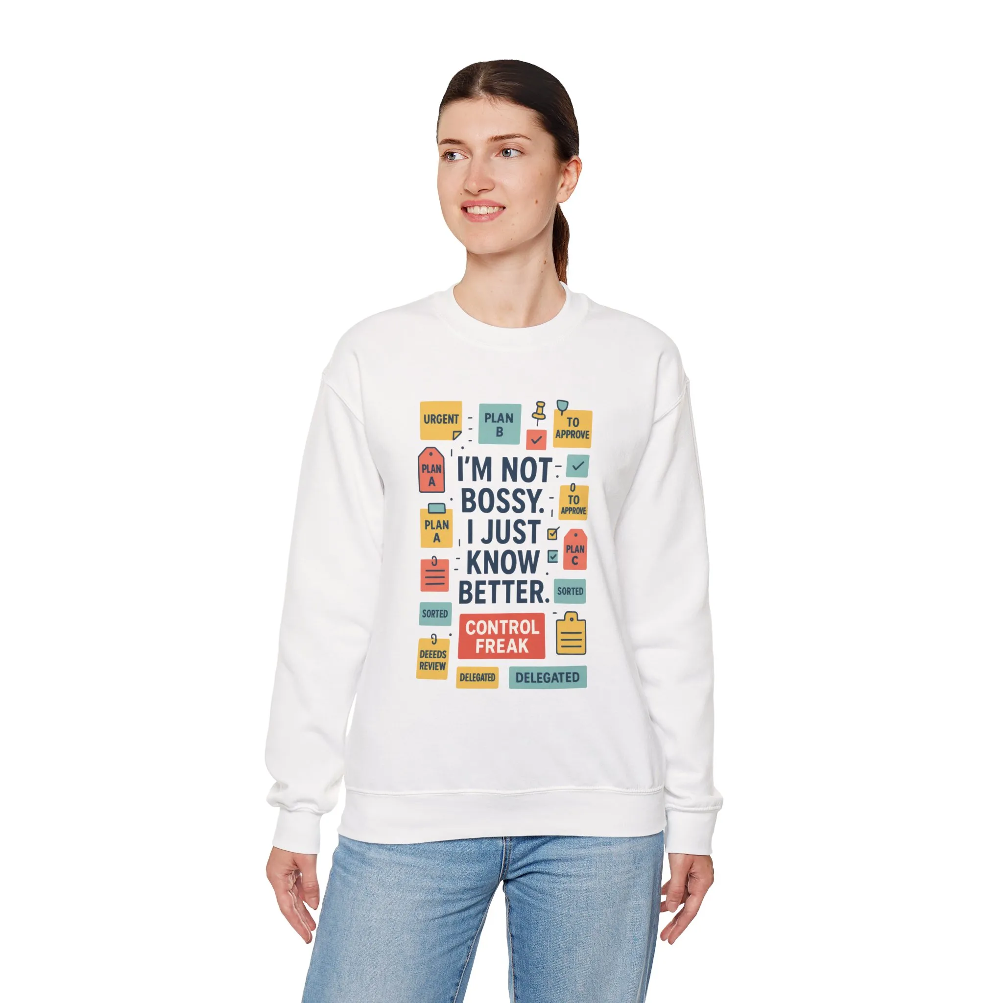 Funny Womens Control Freak Sweatshirt, Bold Sarcastic Quote Pullover, Ideal Gift for Bossy Friends, Funny Womens Sweatshirt - Image 6