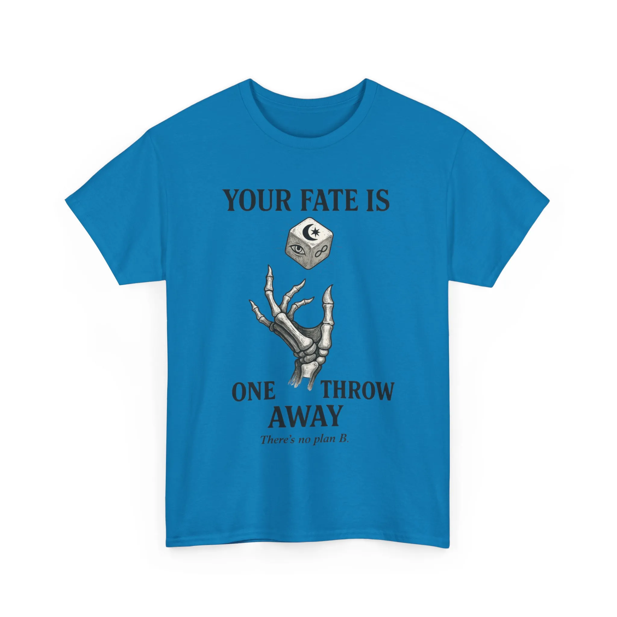 Your Fate Mens Heavy Cotton Tee, Skeleton Dice Graphic T-Shirt, Trendy Gift for Gamers, Gambling Tee, Unique Quote Apparel - Image 19