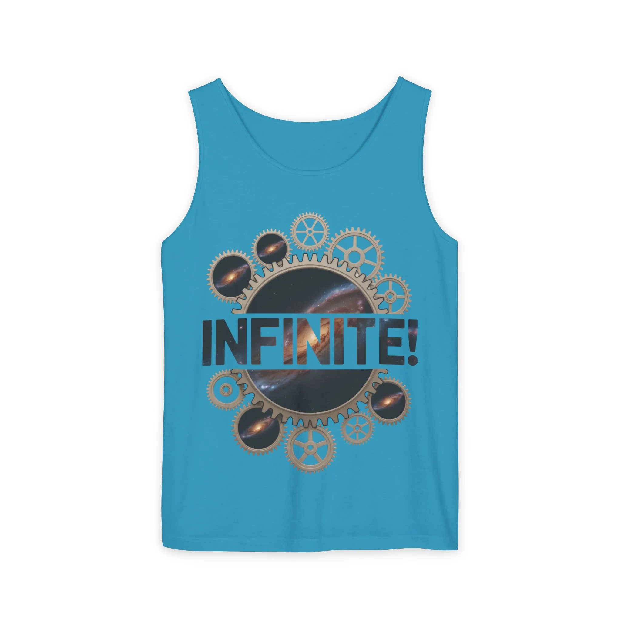 Men's INFINITE! Steampunk Space Gears T-Shirt, Cosmic Mechanical Design Tee for Sci-Fi & Engineering Lovers, Workout Shirt - Image 22