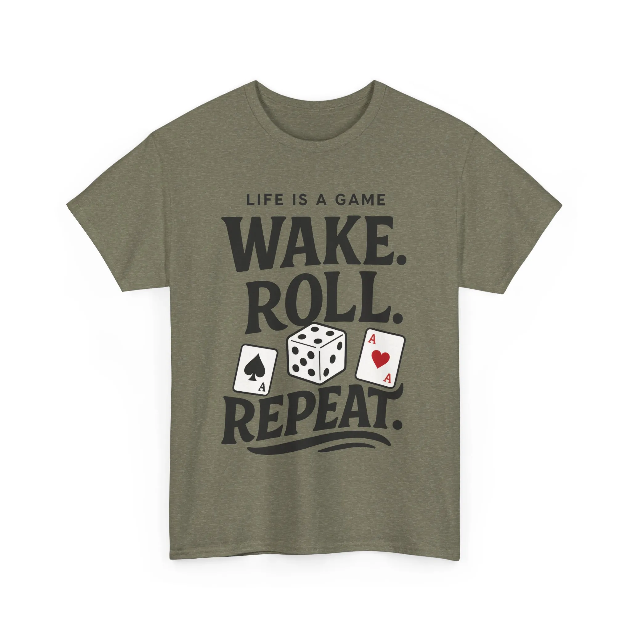 Game On Unisex Heavy Cotton Tee, Perfect for Gamers, Funny Dice & Cards Shirt, Unisex Gambling Gift, Birthday Celebrations - Image 9