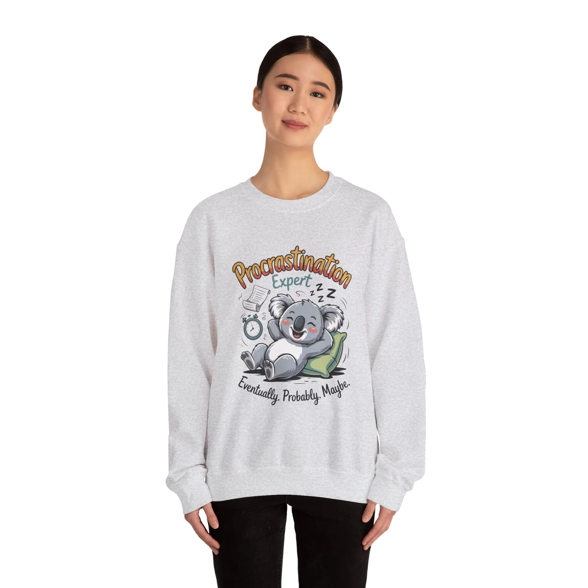 Procrastination Expert Sweatshirt, Funny Crewneck, Cozy Gift for Students, Lazy Day Apparel, Womens Sweatshirt for Relaxation - Image 5