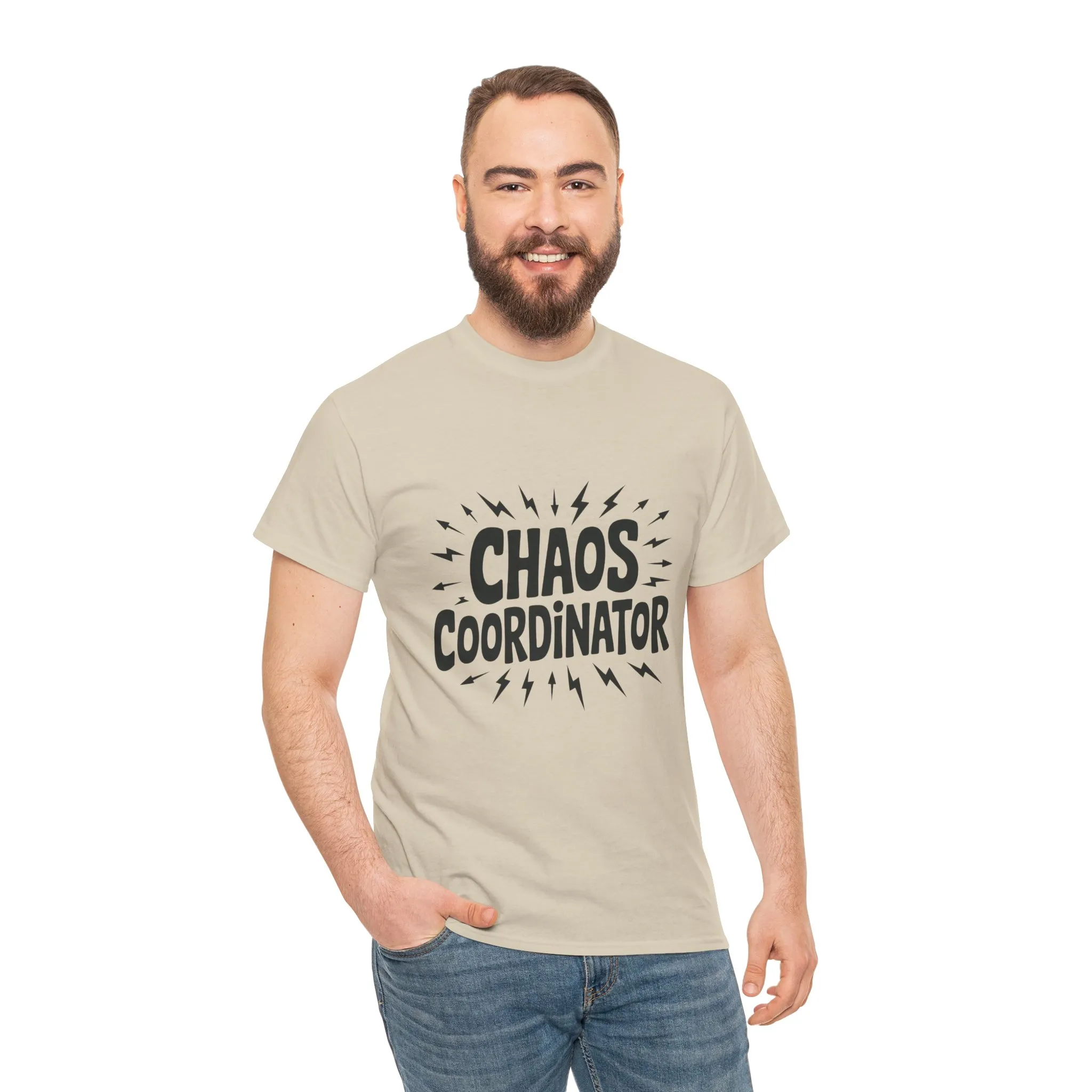 Chaos Coordinator Heavy Cotton Men's Tee, Fun T-Shirt, Gift for Organizers, Humor Tee, Men's Casual Wear - Image 8