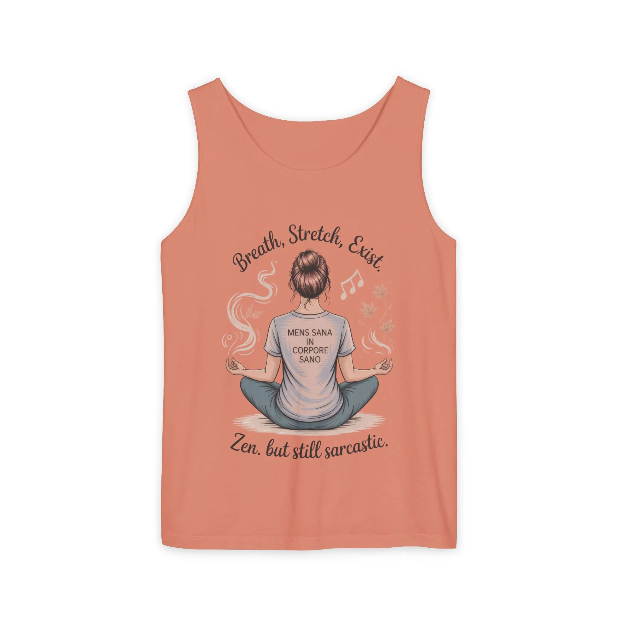 Zen Sarcastic Tank Top, Womens Meditation Shirt, Breath Stretch Exist Tee, Yoga Apparel, Gift for Mindfulness Lovers - Image 19