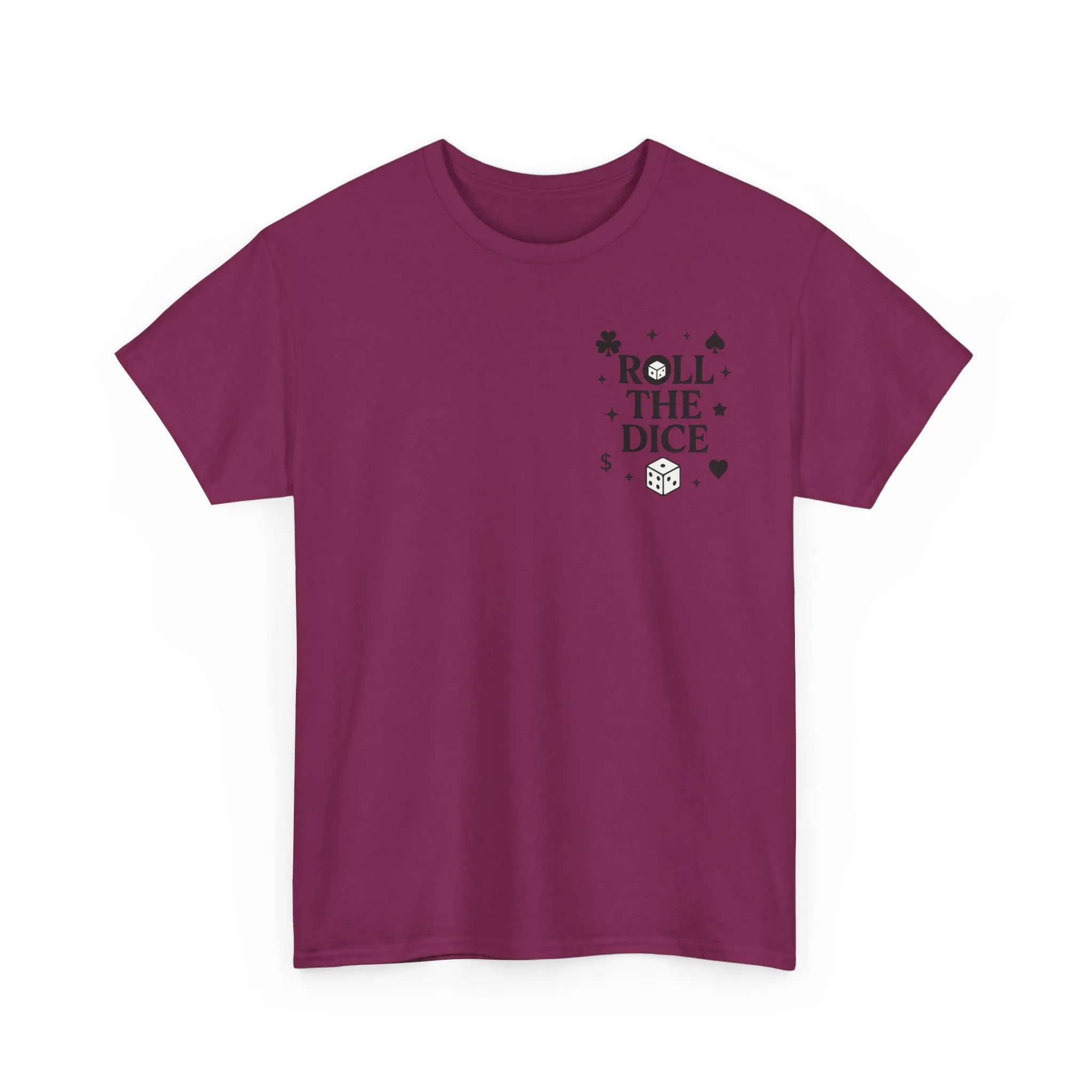 Front & Back Print unisex T-Shirt, Roll the Dice Tee for Men, Vintage Gambling Shirt, Casino Gift, Poker Gift, Card Games Gift, Queen of Luck - Image 35