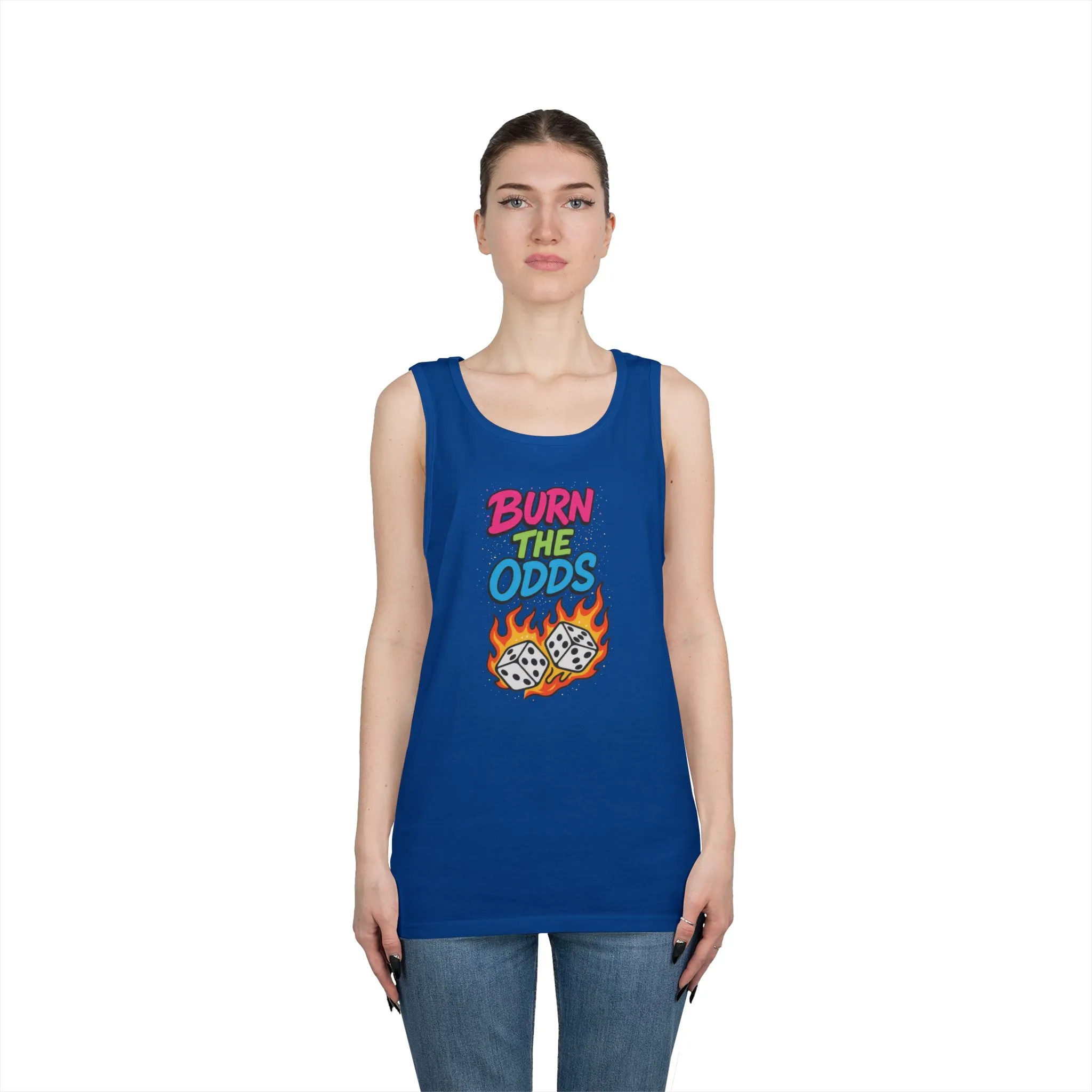 Burn the Odds Tank Top, Casual Summer Wear, Gaming Gift, Dice Design Tee, Gift for Gamers, Funny Tank, Perfect for Parties - Image 17