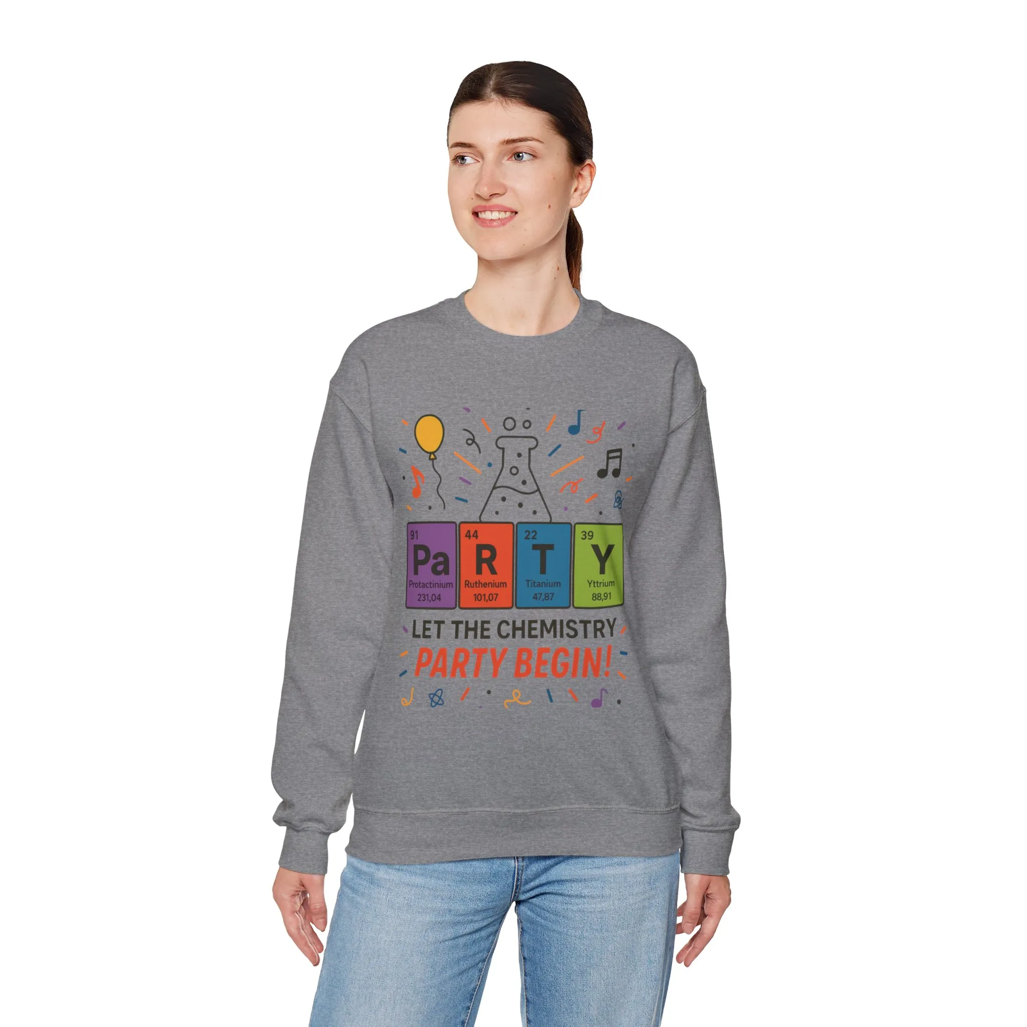 Party Chemistry Crewneck Sweatshirt, Chemistry Sweatshirt, Science Gift, Cute Crew Neck, Birthday Sweatshirt, Unisex Pullover - Image 16