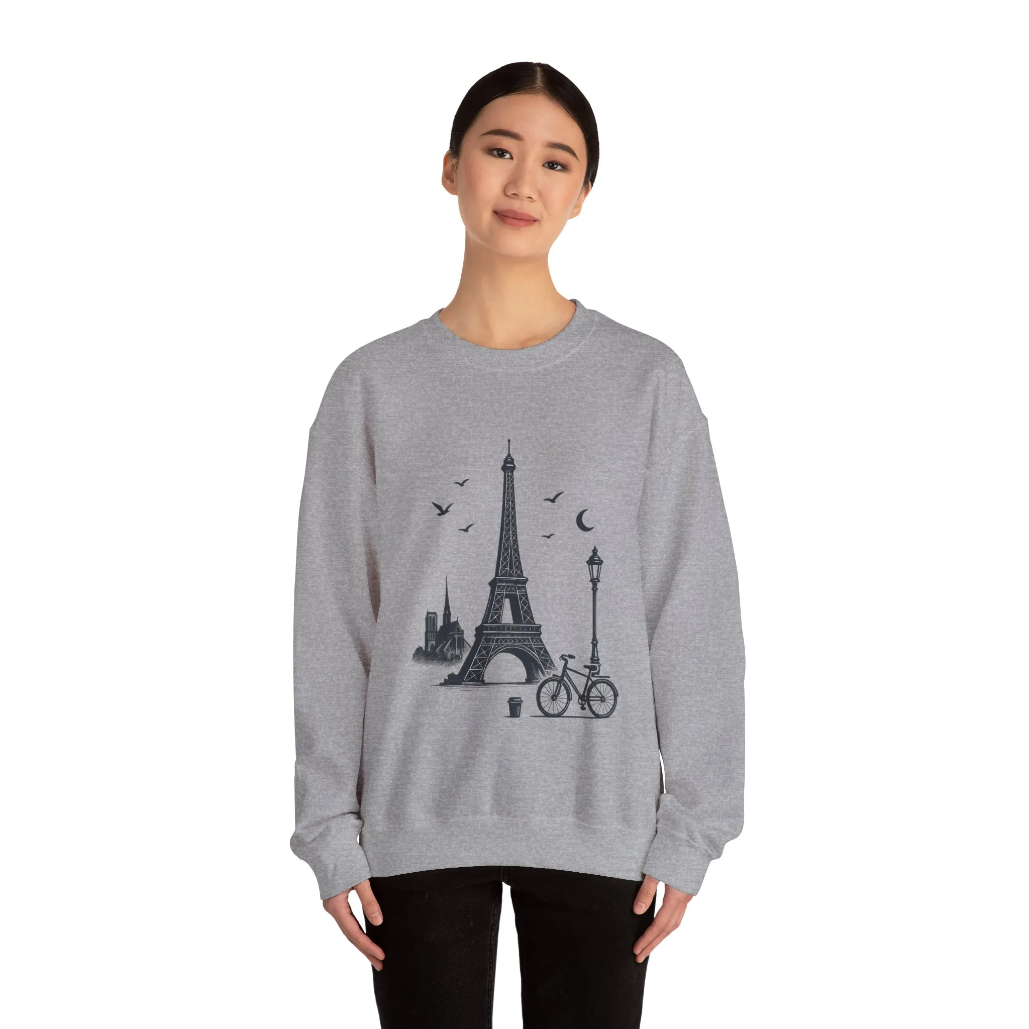 Vintage Parisian Crewneck Sweatshirt, Eiffel Tower Sweater, Cozy Travel Gift, Unisex Fashion, Casual Paris Sweatshirt - Image 8