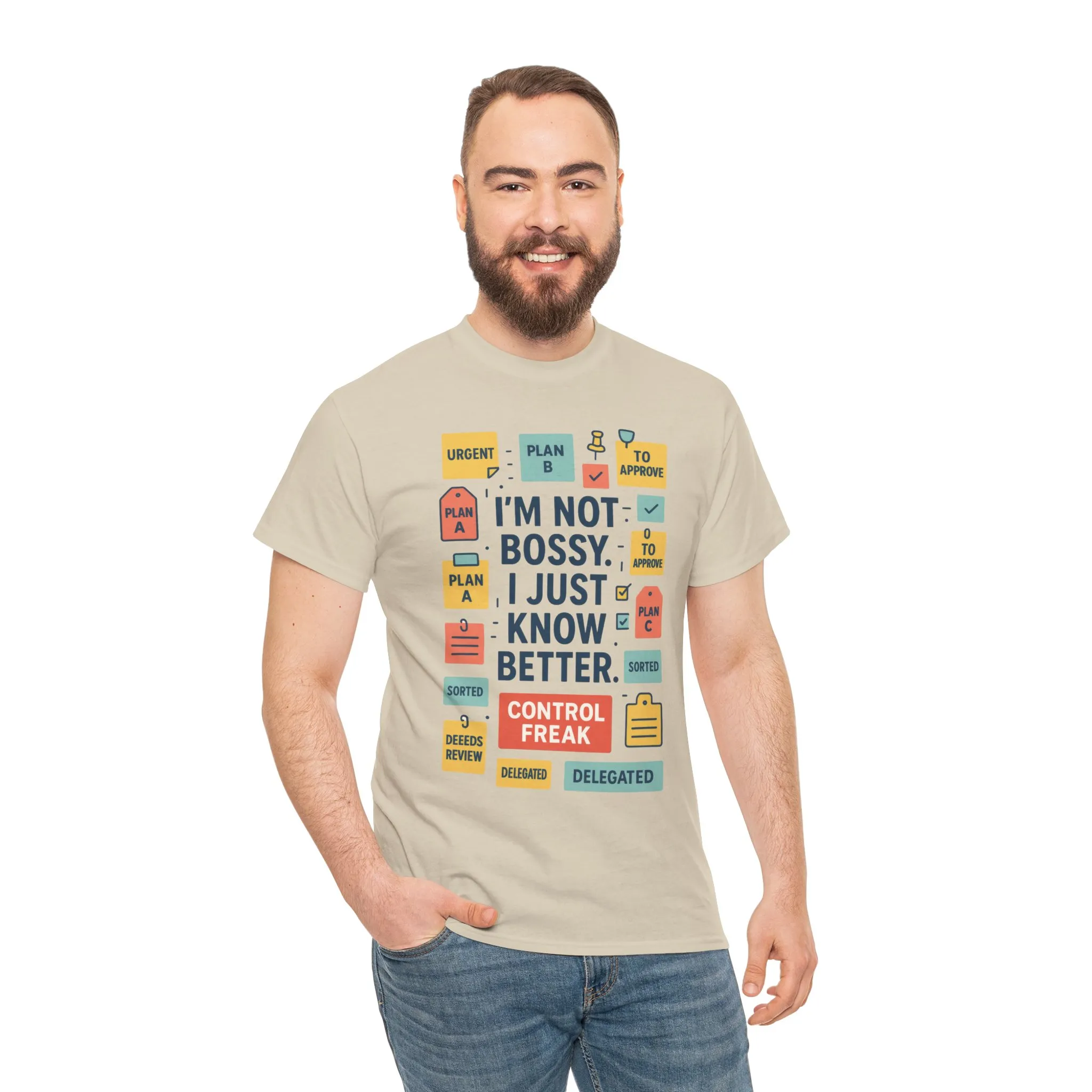 Funny Men's Control Freak T-Shirt, Perfect for Bossy Friends, Gift for Leaders, Fun Office Humor, Sarcastic Productivity Tee for Him - Image 8