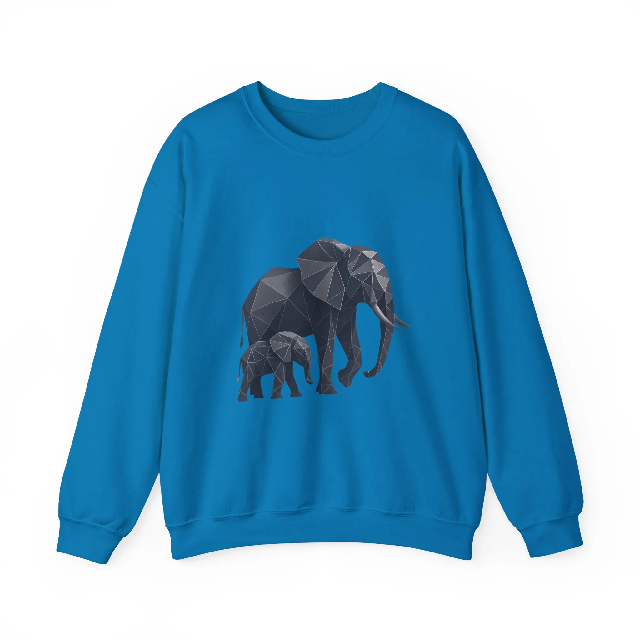 Geometric Elephant Sweatshirt, Cozy Unisex Crewneck, Animal Lover Gift, Nature Inspired Apparel, Eco-Friendly Fashion, Gift for Her - Image 22