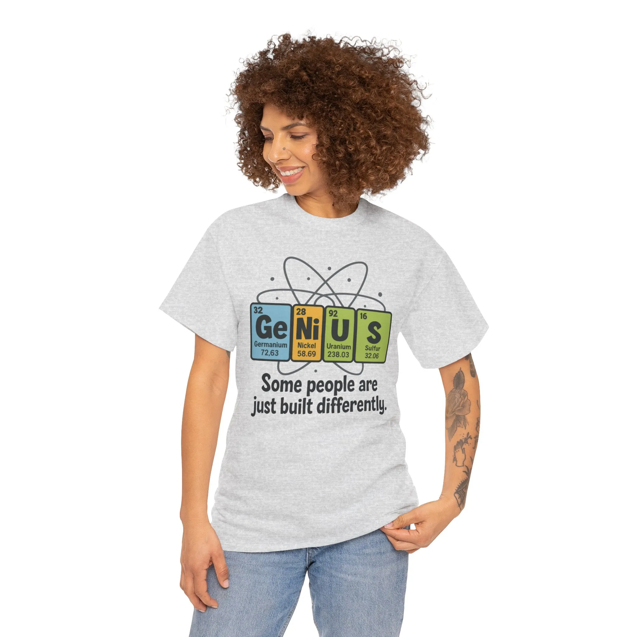 Funny Womens Genius T-Shirt, Periodic Table Nerd Shirt, Science Humor Tee, Gift for Nerds, Science Lovers Gift, Genius Science Tee - Image 5