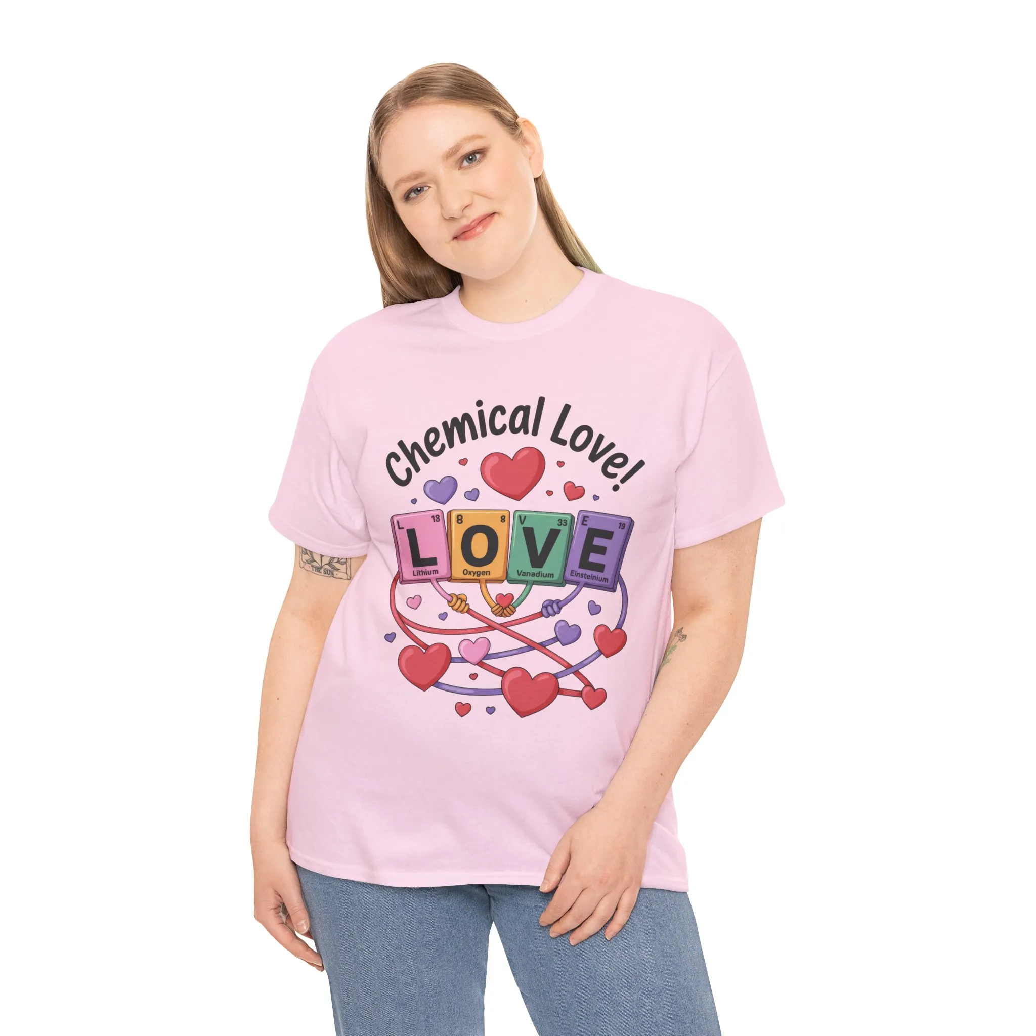 Chemical Love Unisex Heavy Cotton Tee, Cute Couple Shirt, Science Lovers Apparel, Valentines Day Top, Chemistry Lover Gift, Element Table - Image 24