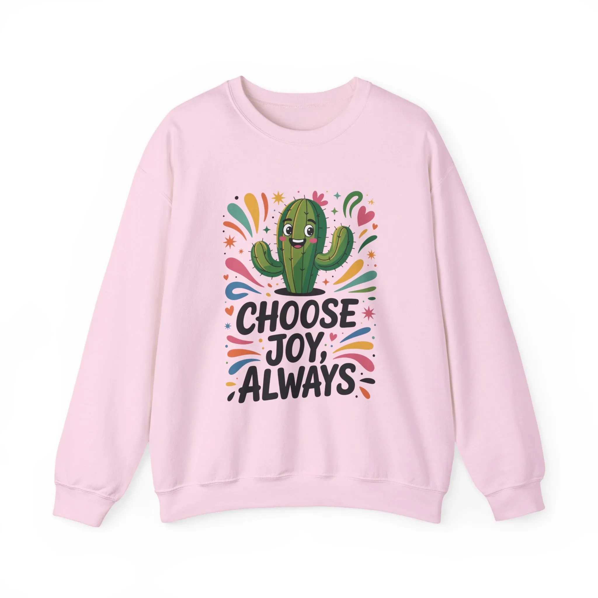 Joyful Cactus Sweatshirt: Choose Joy Always, Cozy Gift for Friends, Womens Casual Wear, Perfect for Celebrations and Everyday Comfort - Image 25