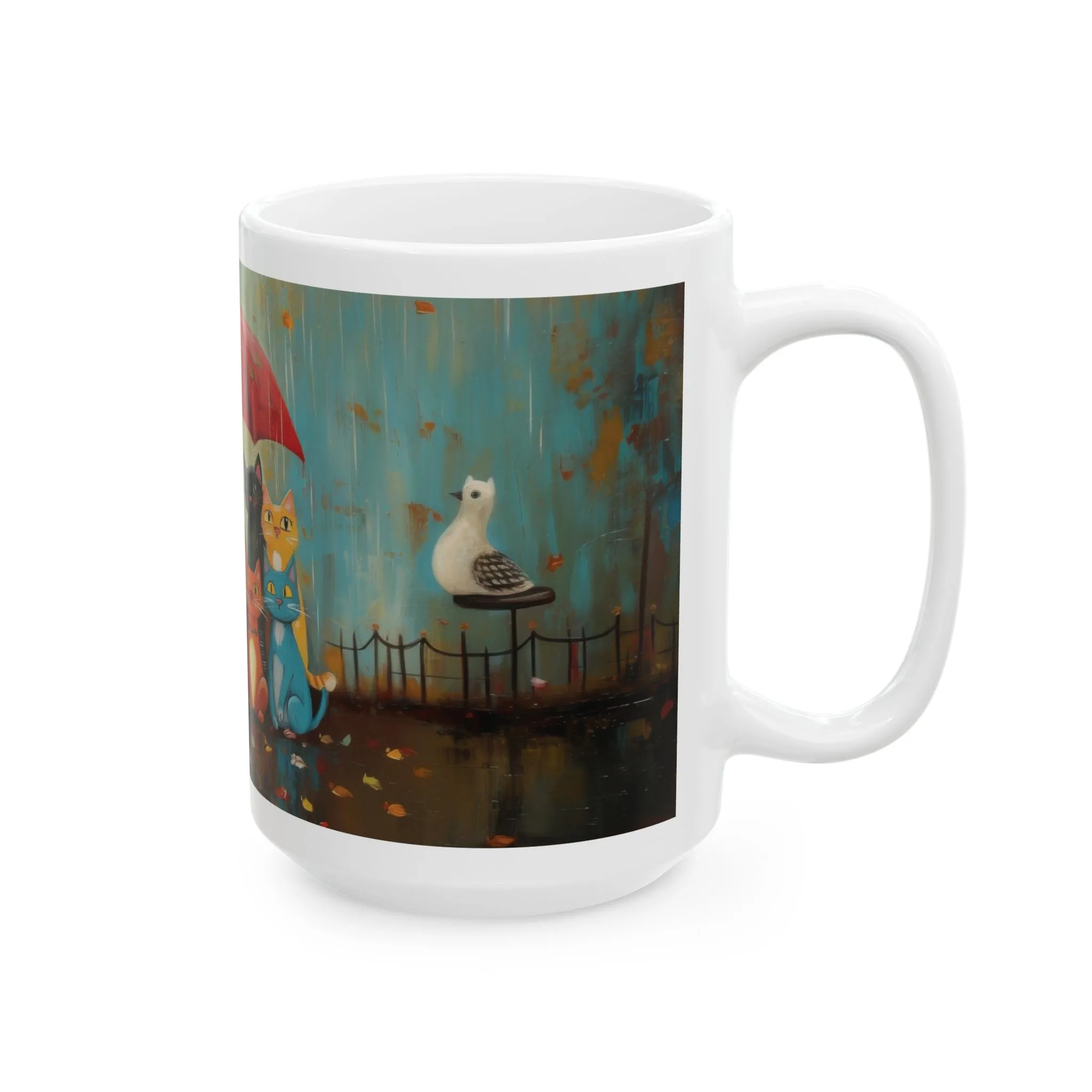 Charming Cat Mug - Cute Cat Art, Unique Coffee Cup, Cat Lover Gift, Cozy Home Decor, Perfect for Birthdays & Holidays - Image 11