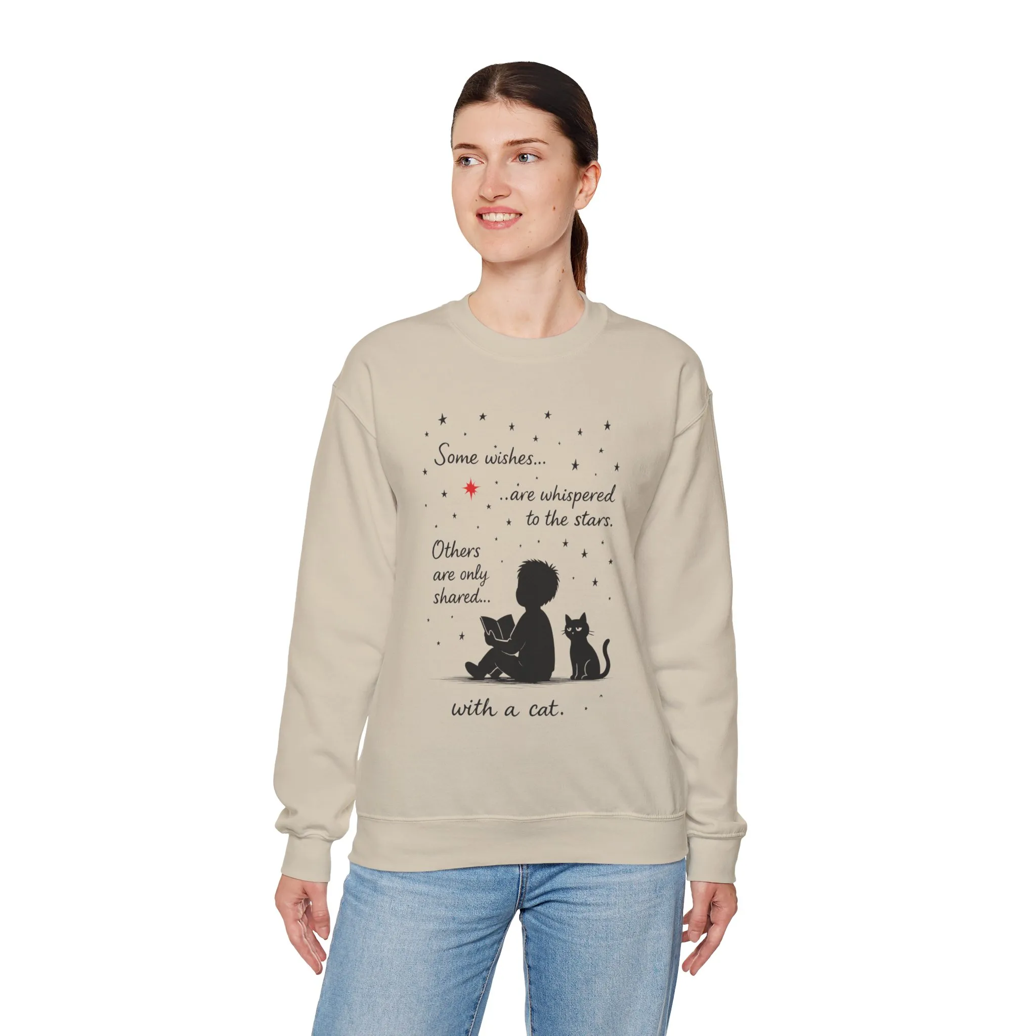 Cozy Cat-Inspired Crewneck Sweatshirt - Literary Lover Gift, Womens Layer, Cat Enthusiast Apparel, Thoughtful Gift for Cozy Nights - Image 12