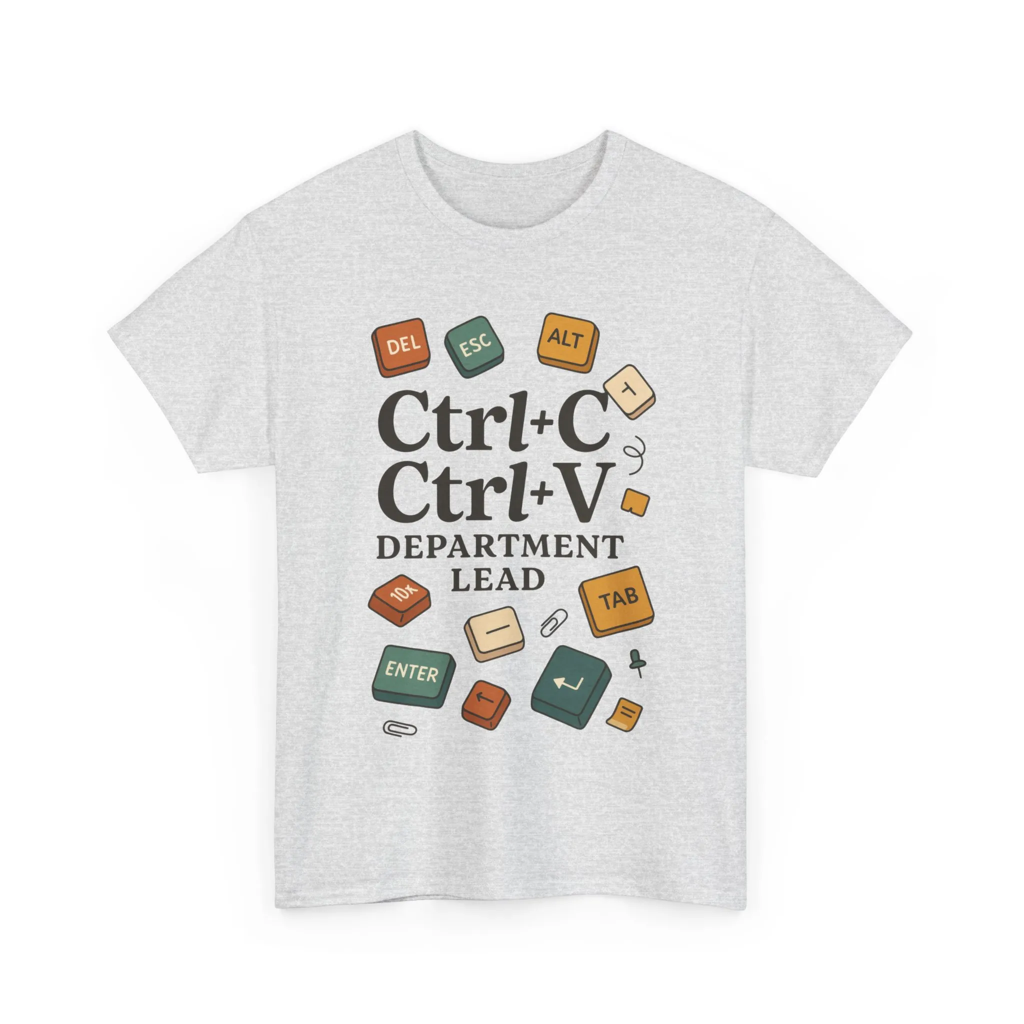 Funny Office T-Shirt, Ctrl+C Ctrl+V Department Lead Tee, Gift for Tech Lover, Creative Workwear, Programmer Apparel, Geeky Humor Shirt - Image 8