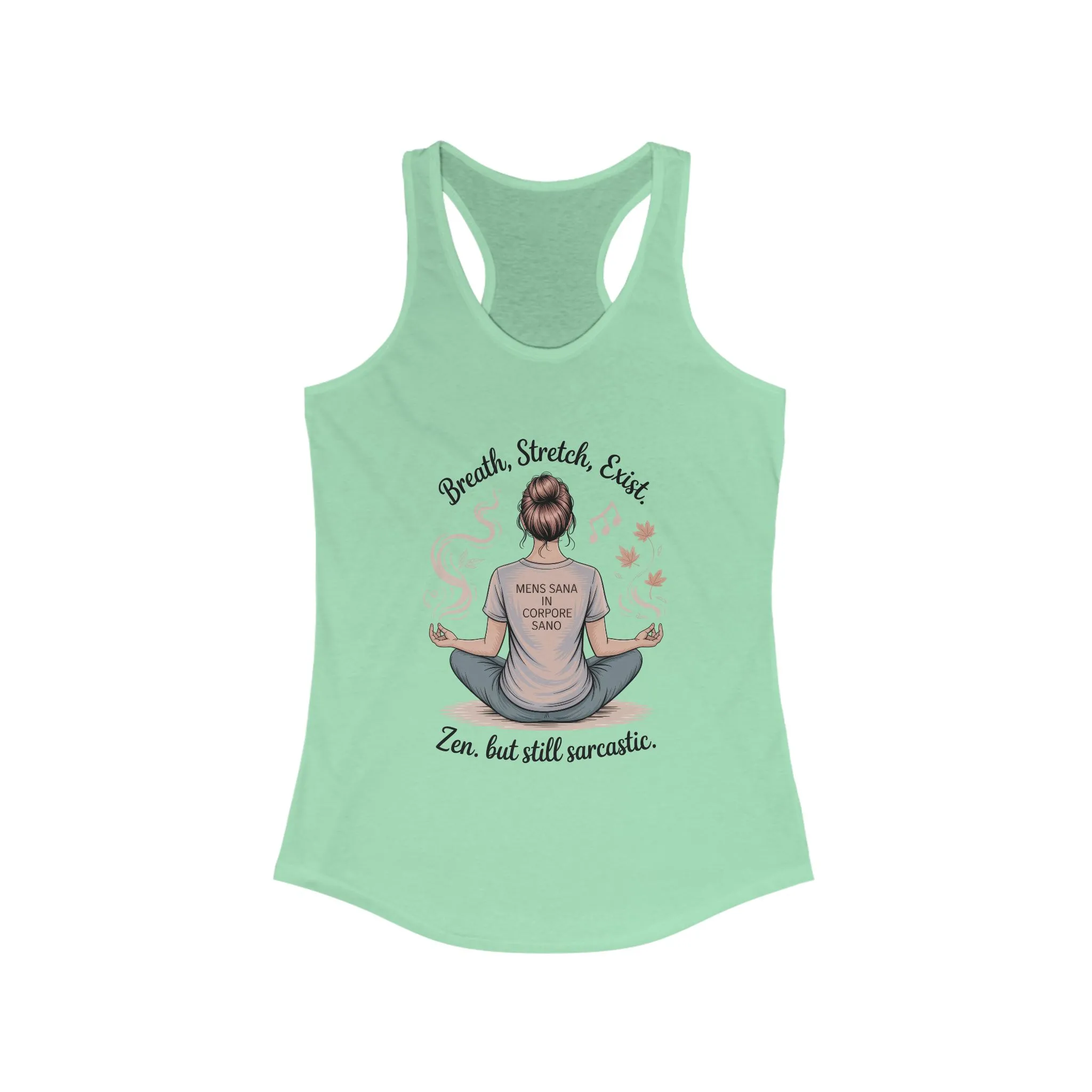 Zen & Sarcastic Women's Racerback Tank, Yoga Top, Gift for Yogis, Workout Shirt, Funny Fitness Apparel - Image 5