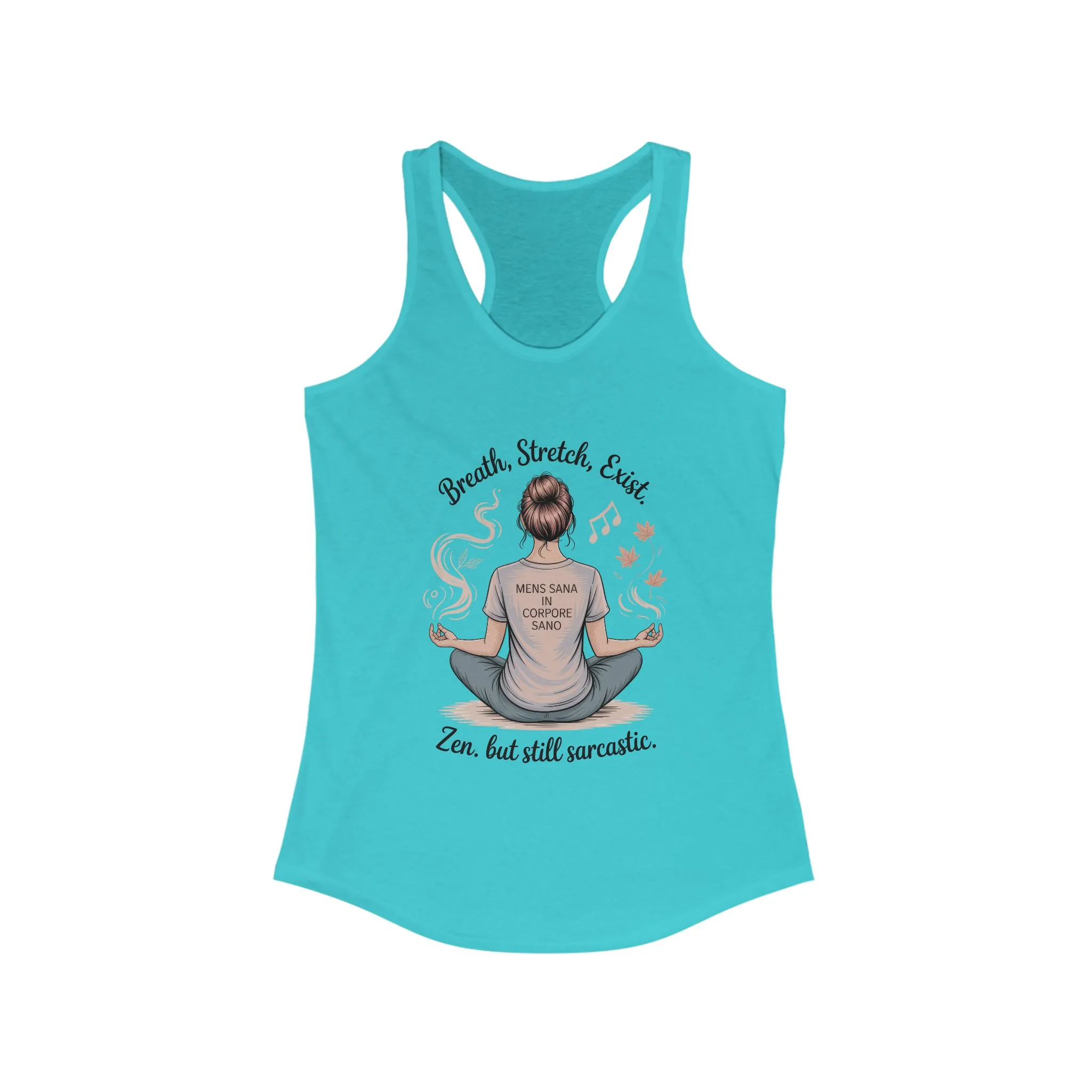 Zen & Sarcastic Women's Racerback Tank, Yoga Top, Gift for Yogis, Workout Shirt, Funny Fitness Apparel - Image 7