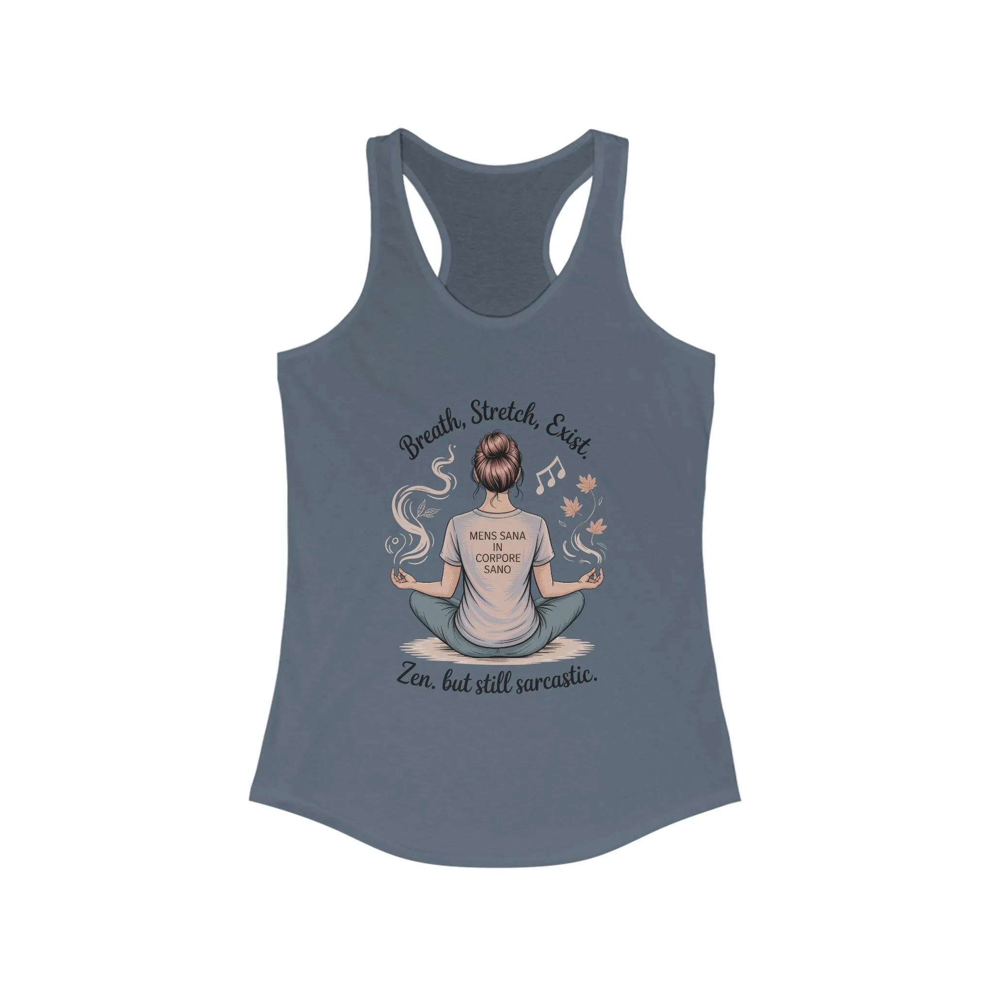 Zen & Sarcastic Women's Racerback Tank, Yoga Top, Gift for Yogis, Workout Shirt, Funny Fitness Apparel - Image 9