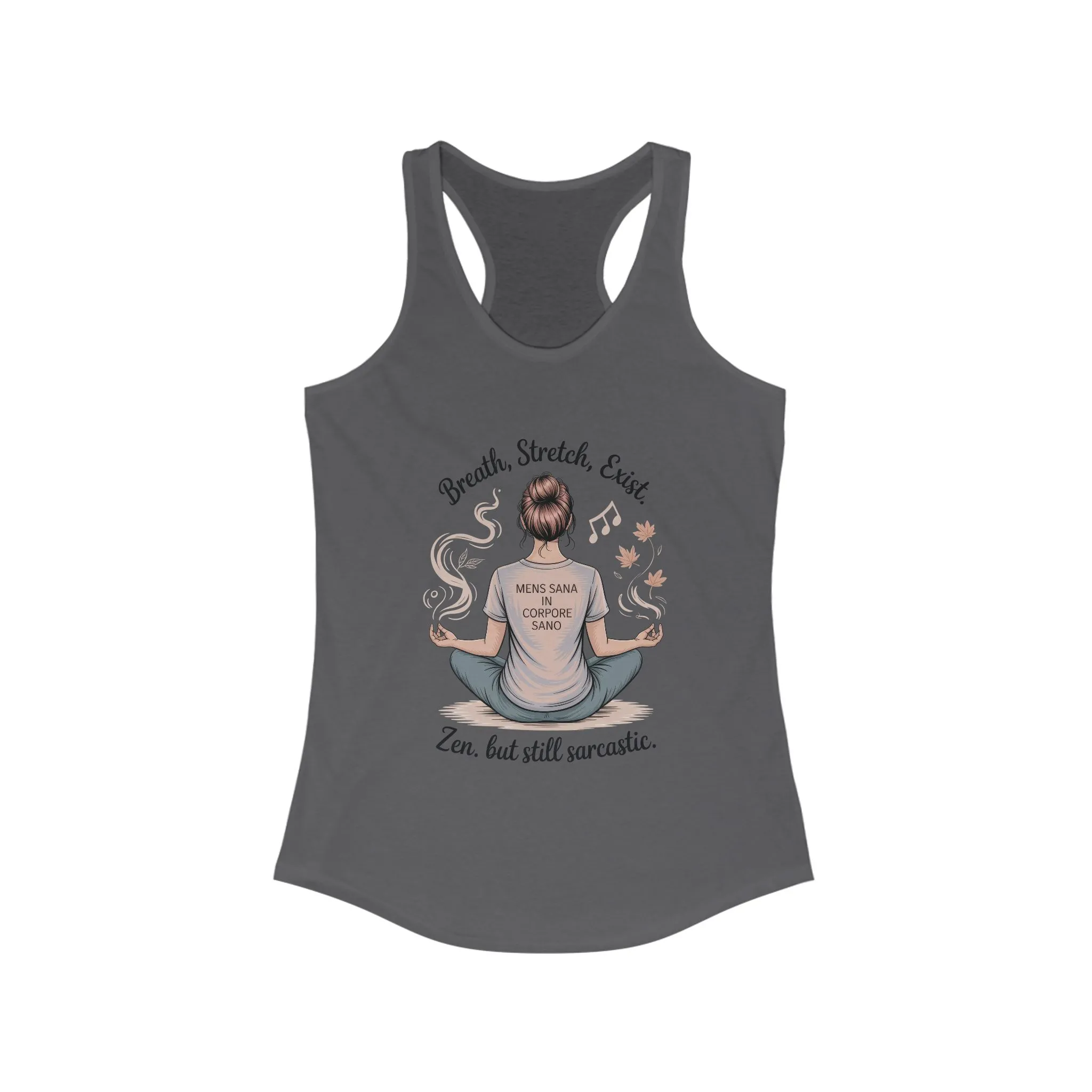 Zen & Sarcastic Women's Racerback Tank, Yoga Top, Gift for Yogis, Workout Shirt, Funny Fitness Apparel - Image 13