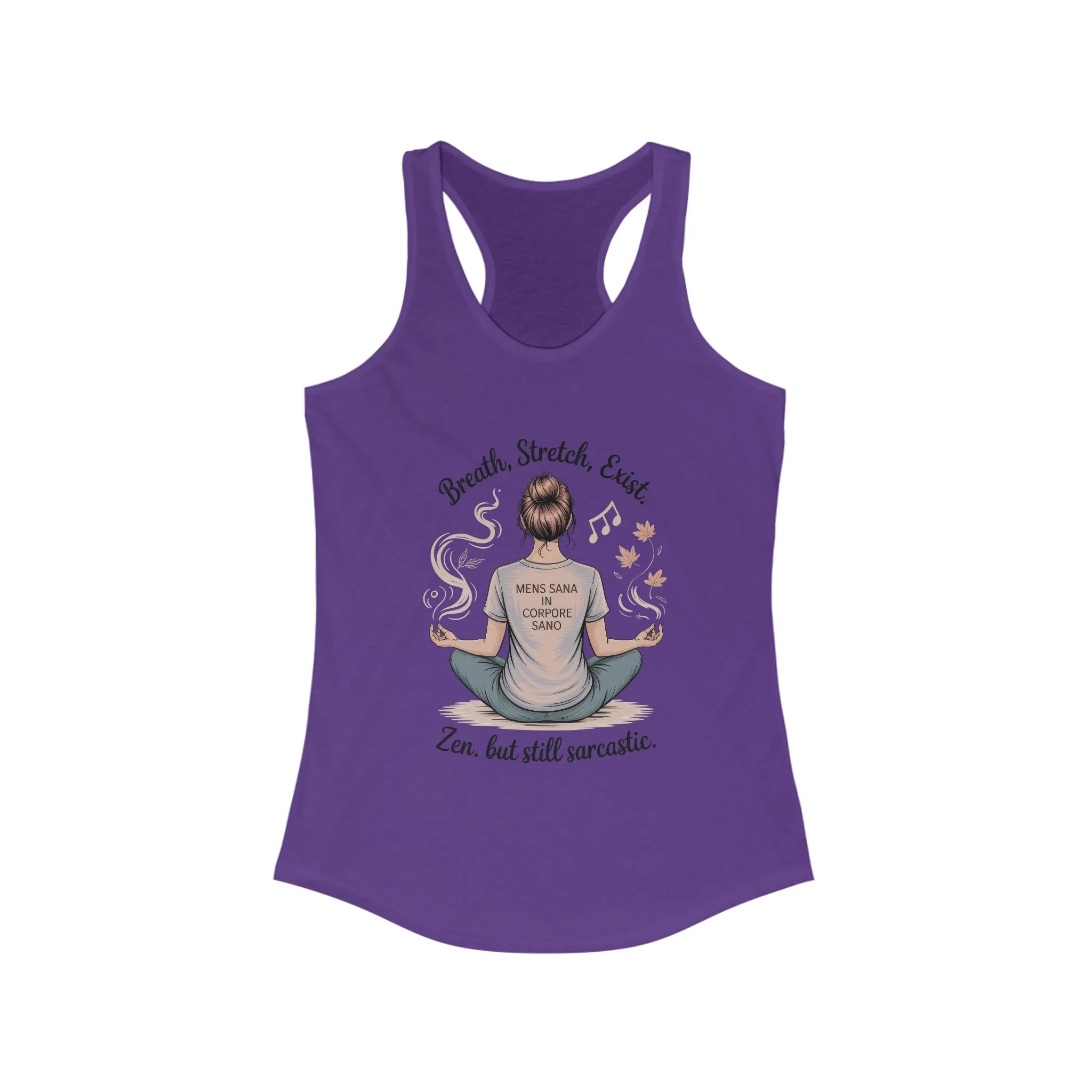 Zen & Sarcastic Women's Racerback Tank, Yoga Top, Gift for Yogis, Workout Shirt, Funny Fitness Apparel - Image 15