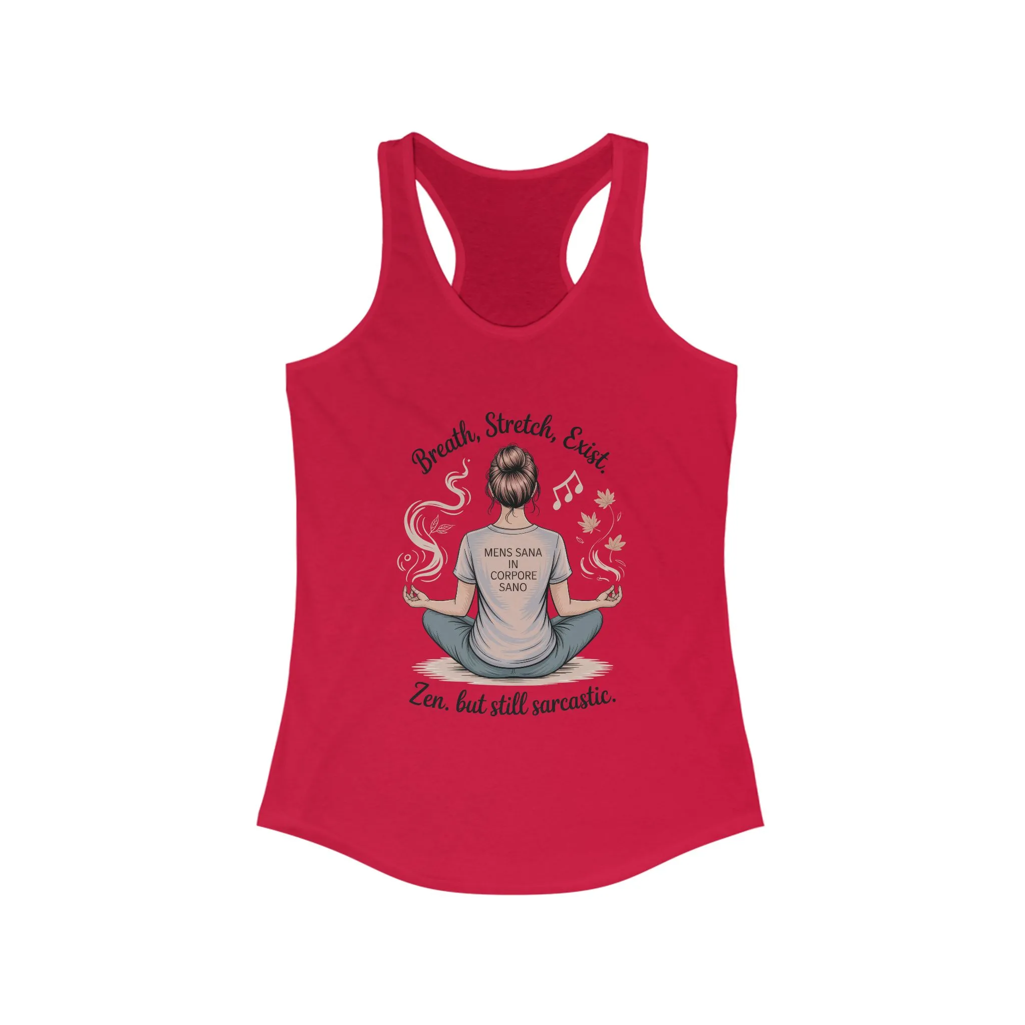 Zen & Sarcastic Women's Racerback Tank, Yoga Top, Gift for Yogis, Workout Shirt, Funny Fitness Apparel - Image 17