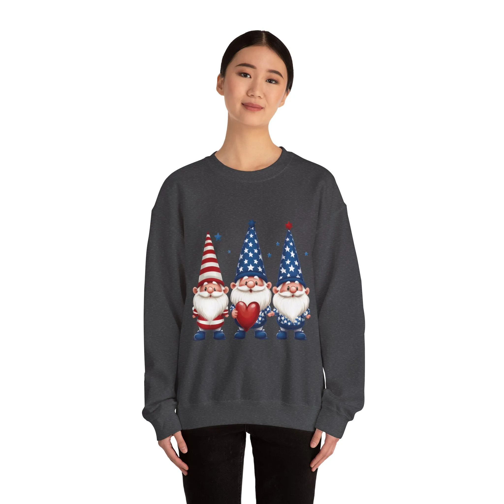 Patriotic Gnome Sweatshirt, Cozy Casual Wear for Independence Day, Gift for Gnome Lovers, 4th of July Apparel, All-Year Comfort - Image 17