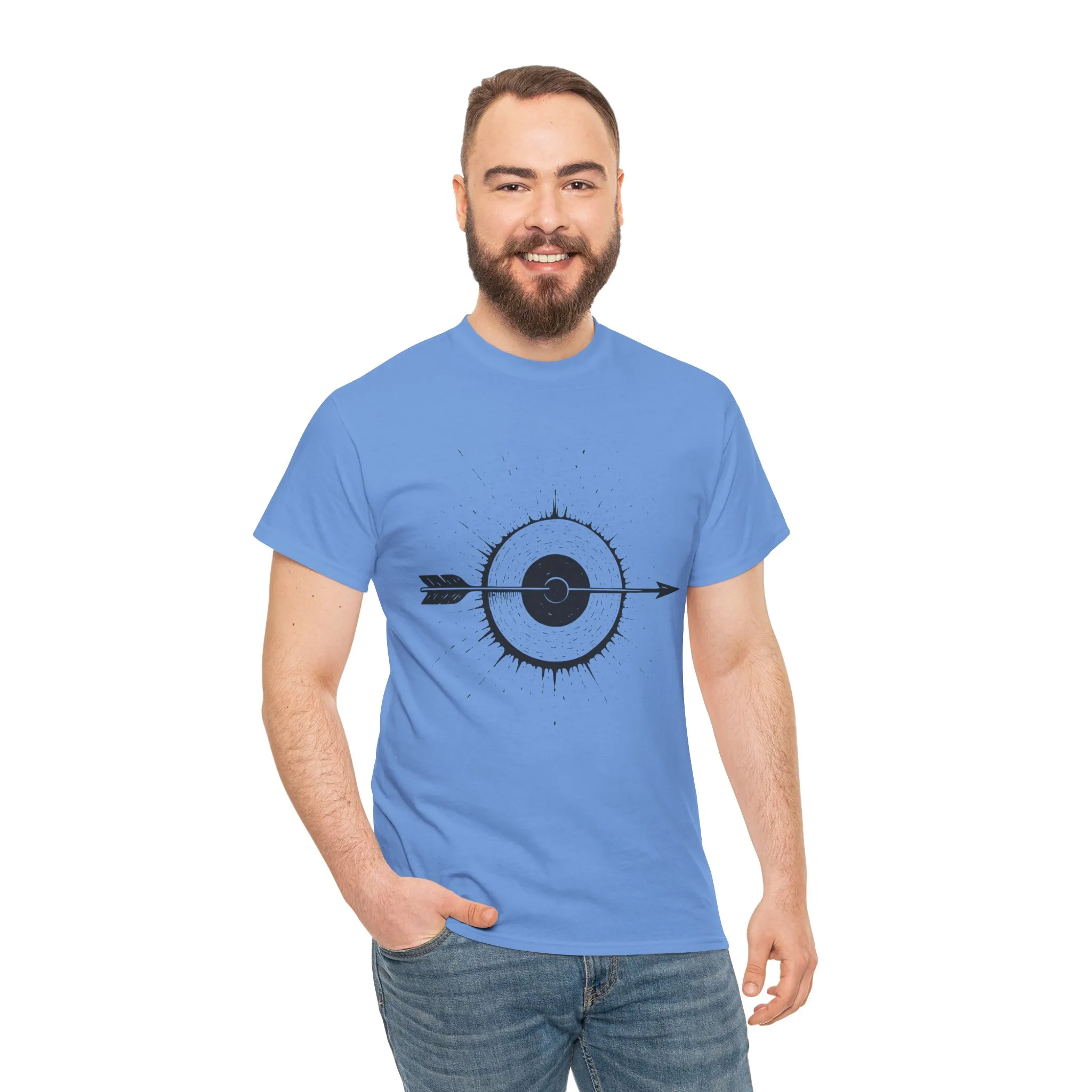 Artistic Arrow Graphic Unisex Cotton Tee, Motivational Shirt, Casual Wear, Gift for Him/Her, Trendy Fashion - Image 35