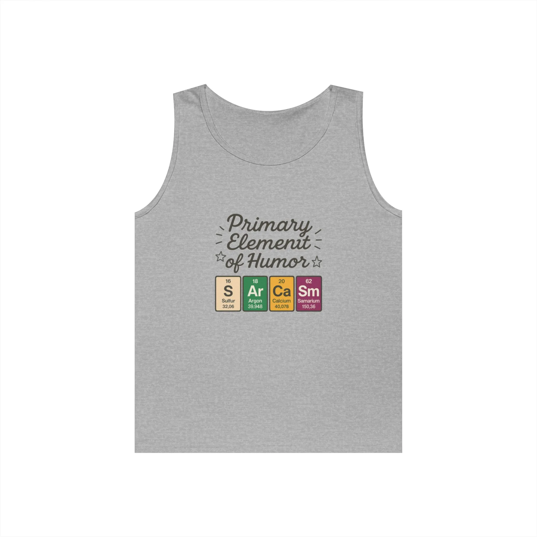 Sarcasm Tank Top for Men, Funny Chemistry Shirt, Science Humor Sleeveless Tee, Nerdy Summer Gym Shirt for Him, Chemistry Elements - Image 2