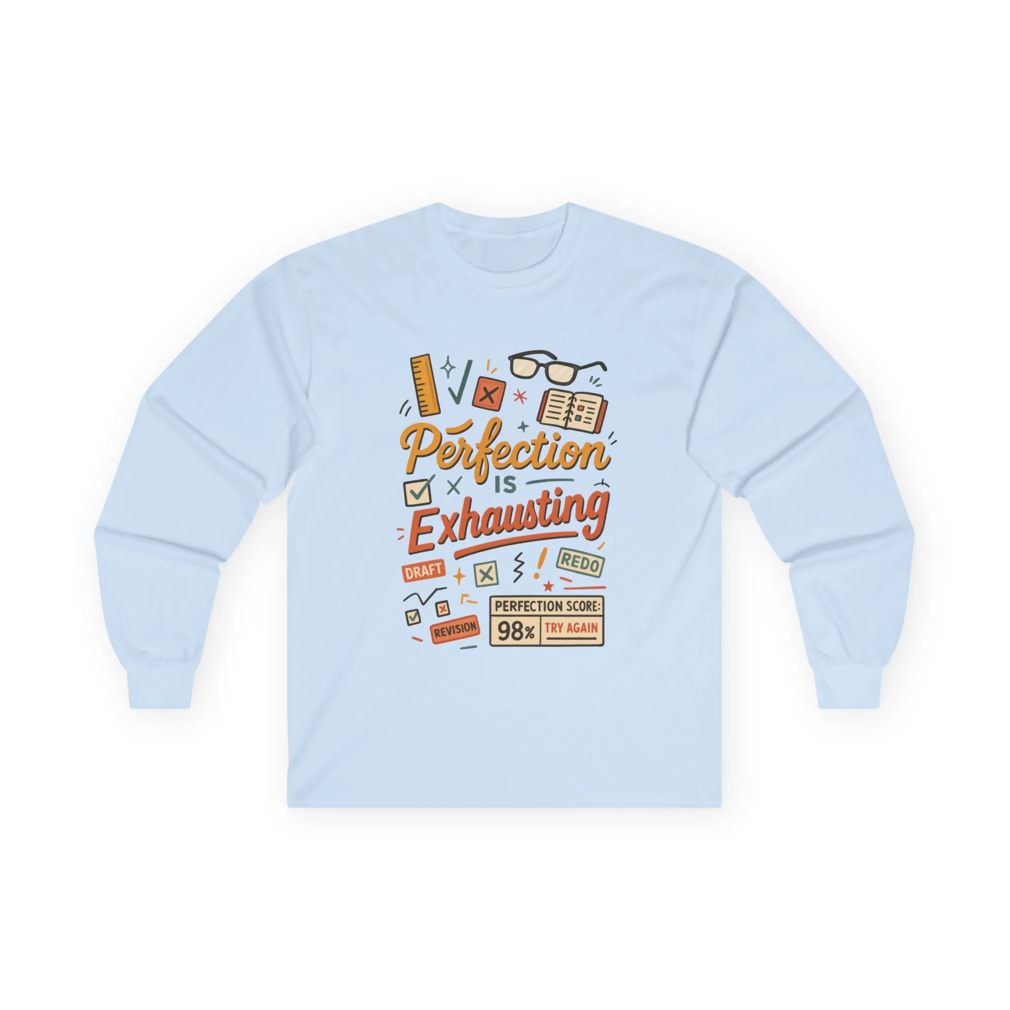 Unisex Long Sleeve Tee, Perfect for Busy Professionals, Gift for Students, Cozy Layering Piece, Humor Shirt for Work, Perfect for Work [...] - Image 10