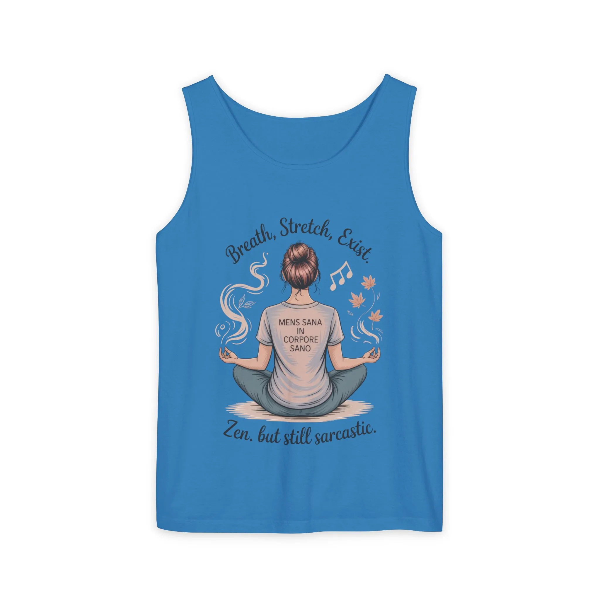 Zen Sarcastic Tank Top, Womens Meditation Shirt, Breath Stretch Exist Tee, Yoga Apparel, Gift for Mindfulness Lovers - Image 29