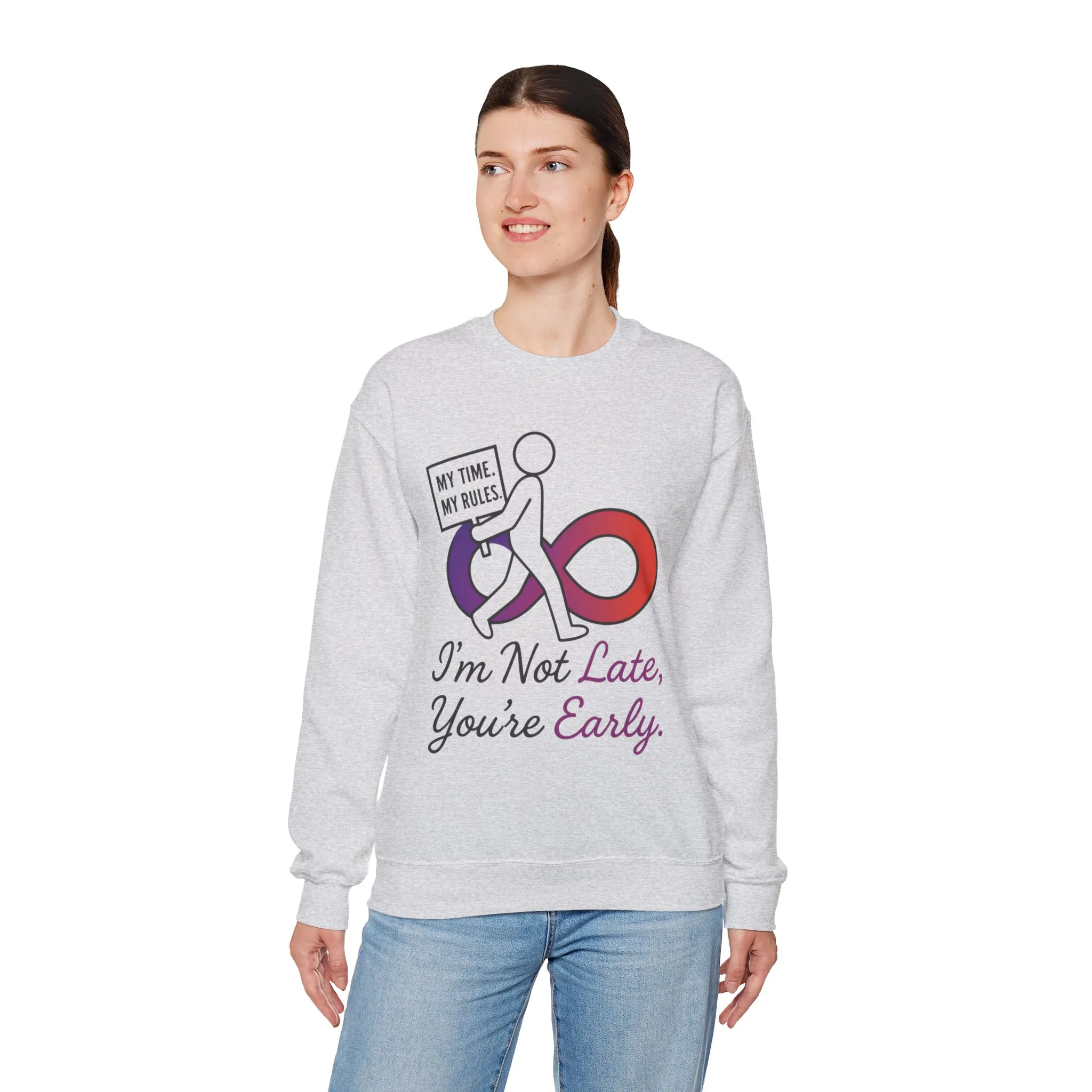 My Time, My Rules Funny Crewneck Sweatshirt, Womens Pullover, Gift for Her, Birthdays, Humor Clothing, Casual Style - Image 6