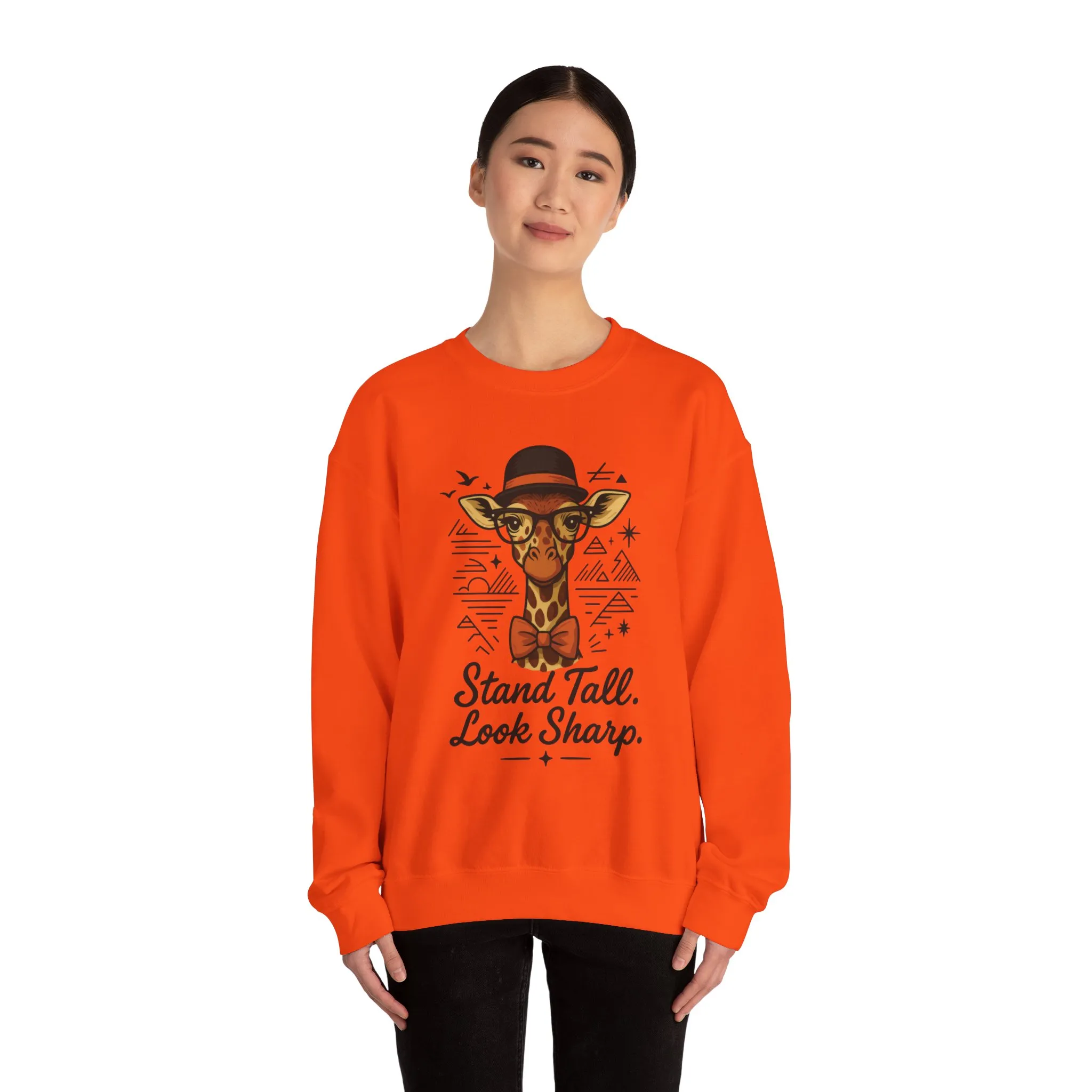 Stylish Giraffe Sweatshirt - Stand Tall, Look Sharp, Unisex Sweater for Animal Lovers, Cozy Gift, Fun Fashion for All Seasons - Image 10