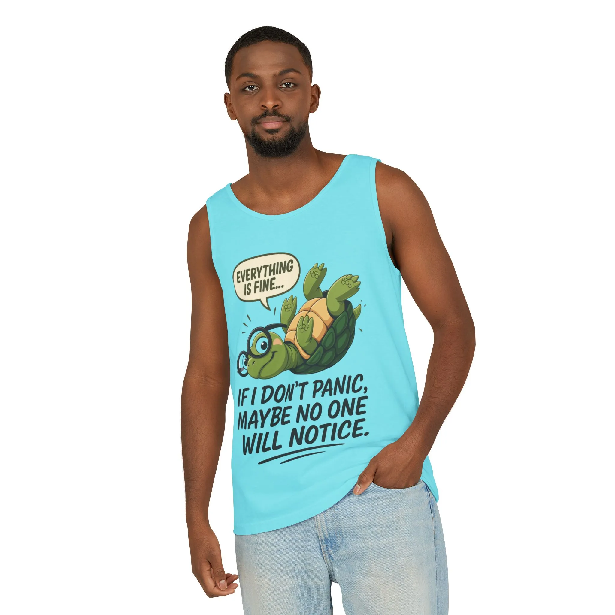 Mens Funny Turtle Graphic Tank Top, Summer Apparel, Gift for Animal Lovers, Beach Day Essentials, Mens Casual Wear, Relaxed Vibes - Image 24