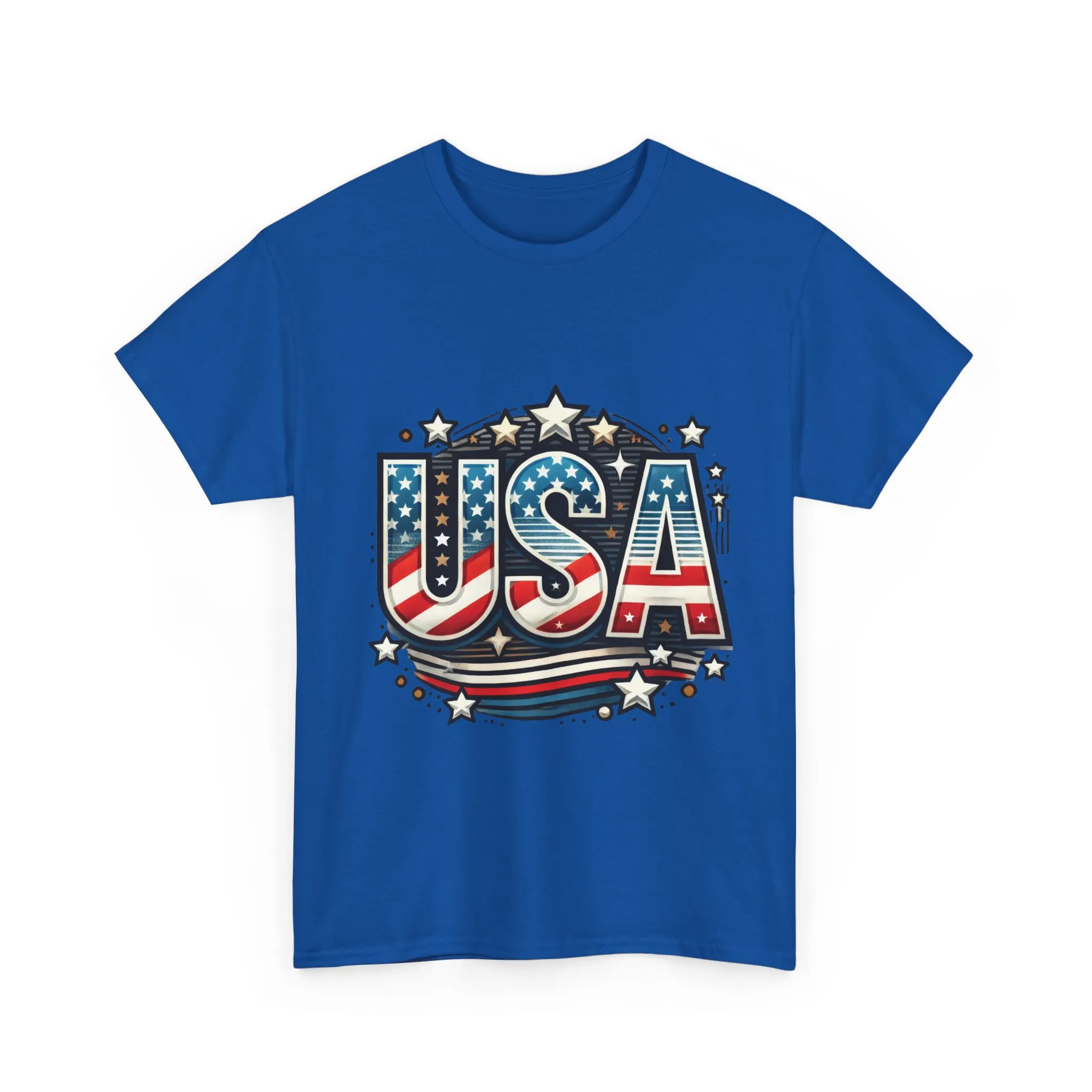 Patriotic USA T-Shirt, Unisex Heavy Cotton Tee for Independence Day, Memorial Day, 4th of July, Casual Wear, Gifts - Image 22