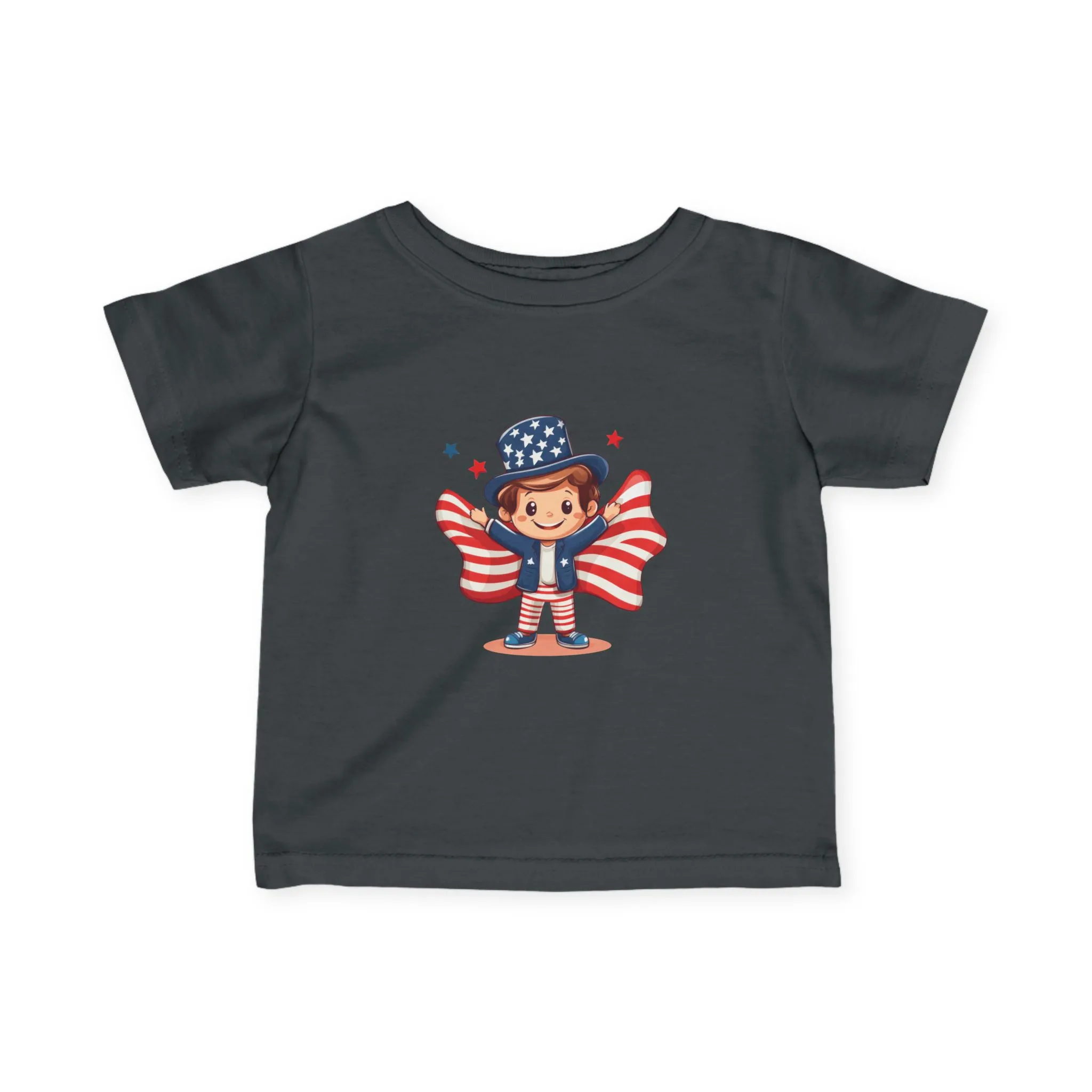 Patriotic Infant Tee, Cute Kid T-Shirt for 4th of July, Baby Independence Day Shirt, Toddler Flag Outfit, American Spirit Clothes - Image 28