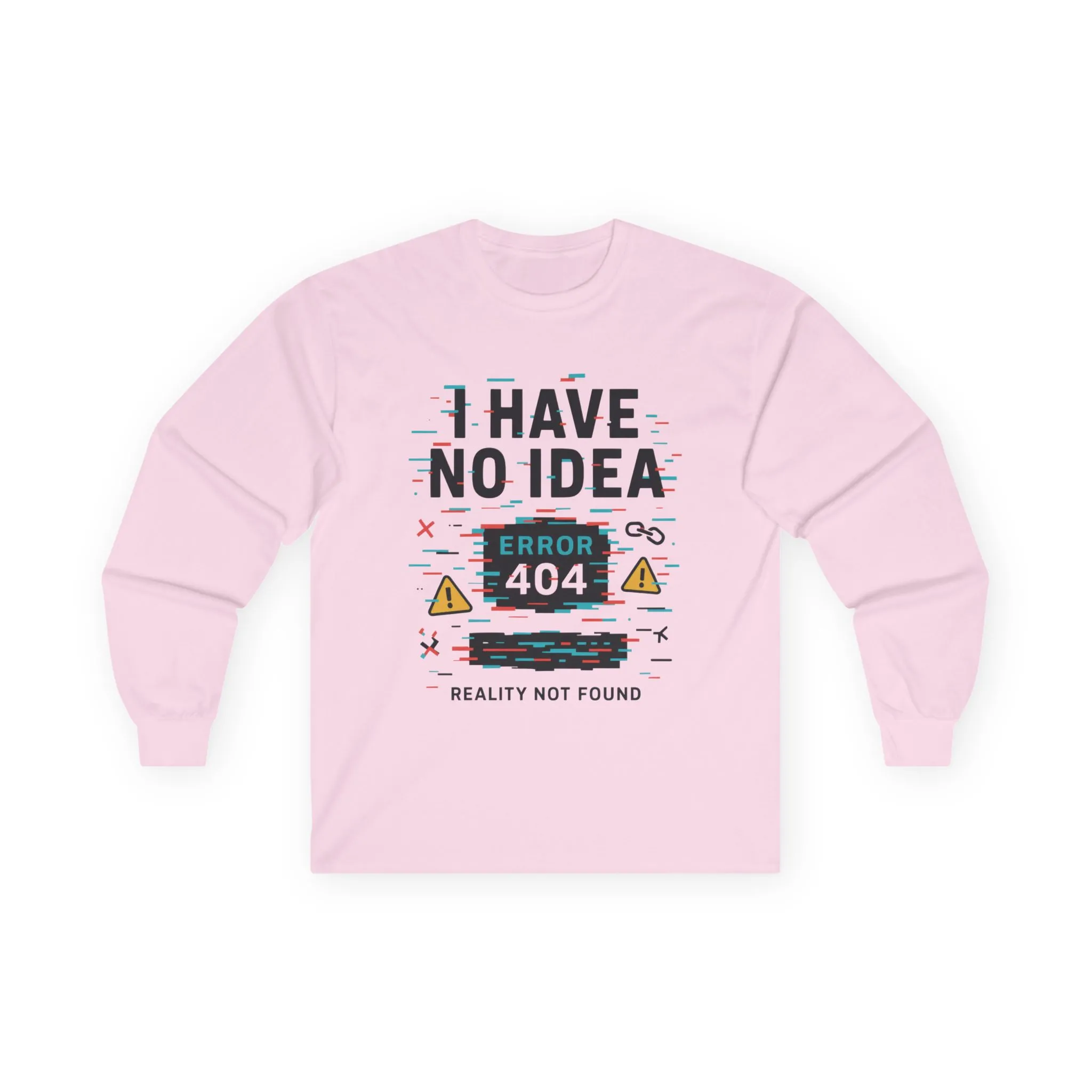 Funny Long Sleeve Tee with Error 404 Design, Gift for Tech Lovers, Casual Wear, Internet Humor, Geeky Apparel, Birthday Gift - Image 16