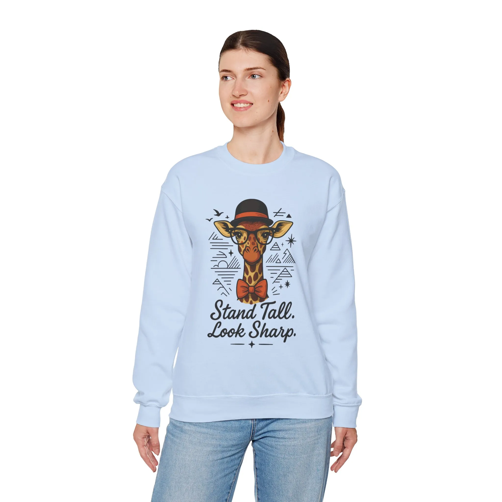 Stylish Giraffe Sweatshirt - Stand Tall, Look Sharp, Unisex Sweater for Animal Lovers, Cozy Gift, Fun Fashion for All Seasons - Image 42