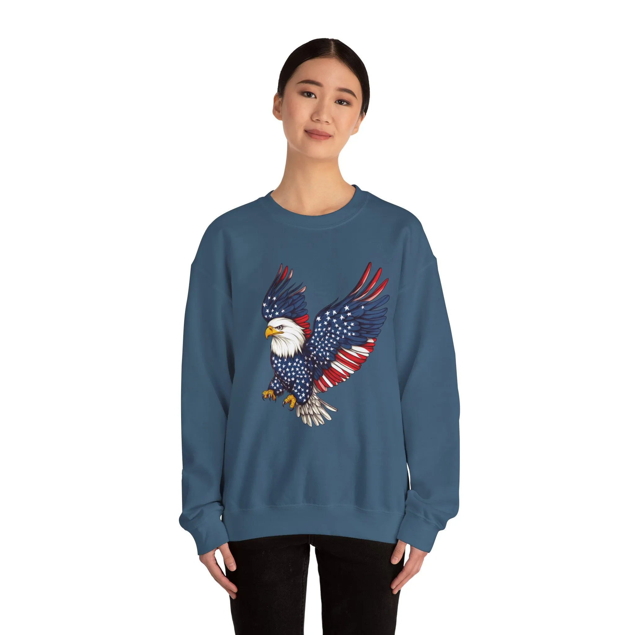 Patriotic Eagle Sweatshirt, Unisex Crewneck, USA Pride Apparel, Cozy Everyday Wear, Perfect for Independence Day, Gift for Patriots - Image 20