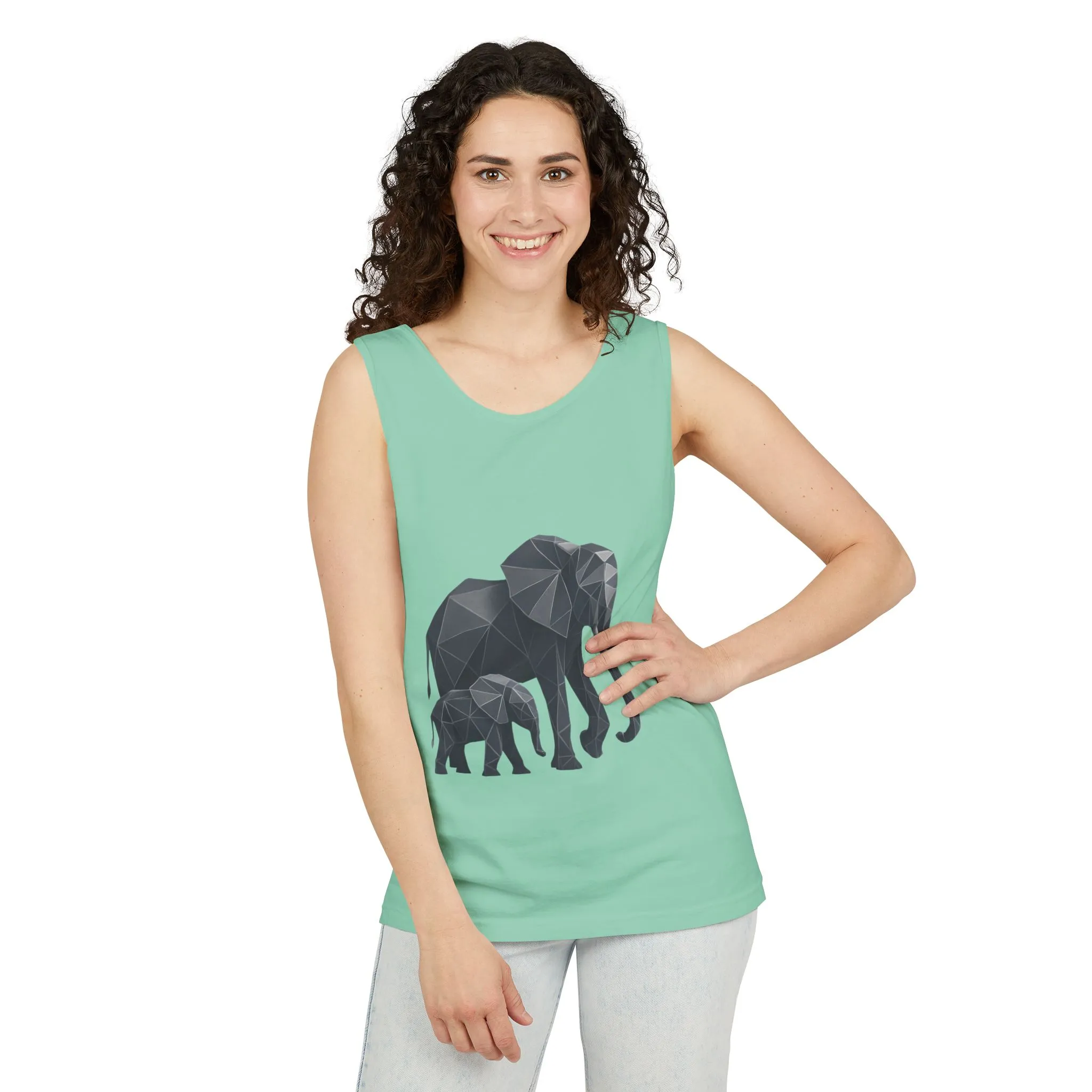 Elephant Family Unisex Tank Top, Animal Lover Gift, Casual Wear, Summer Essentials, Eco-Friendly Apparel, Wildlife Shirt - Image 22
