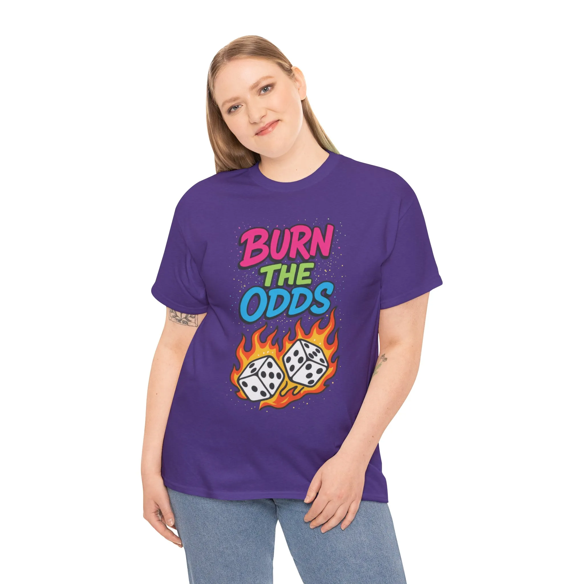 Burn the Odds Graphic Tee | Cool Casual Wear, Gaming Shirt, Unisex Cotton Tee, Dice Design T-Shirt, Gift for Gamers - Image 21