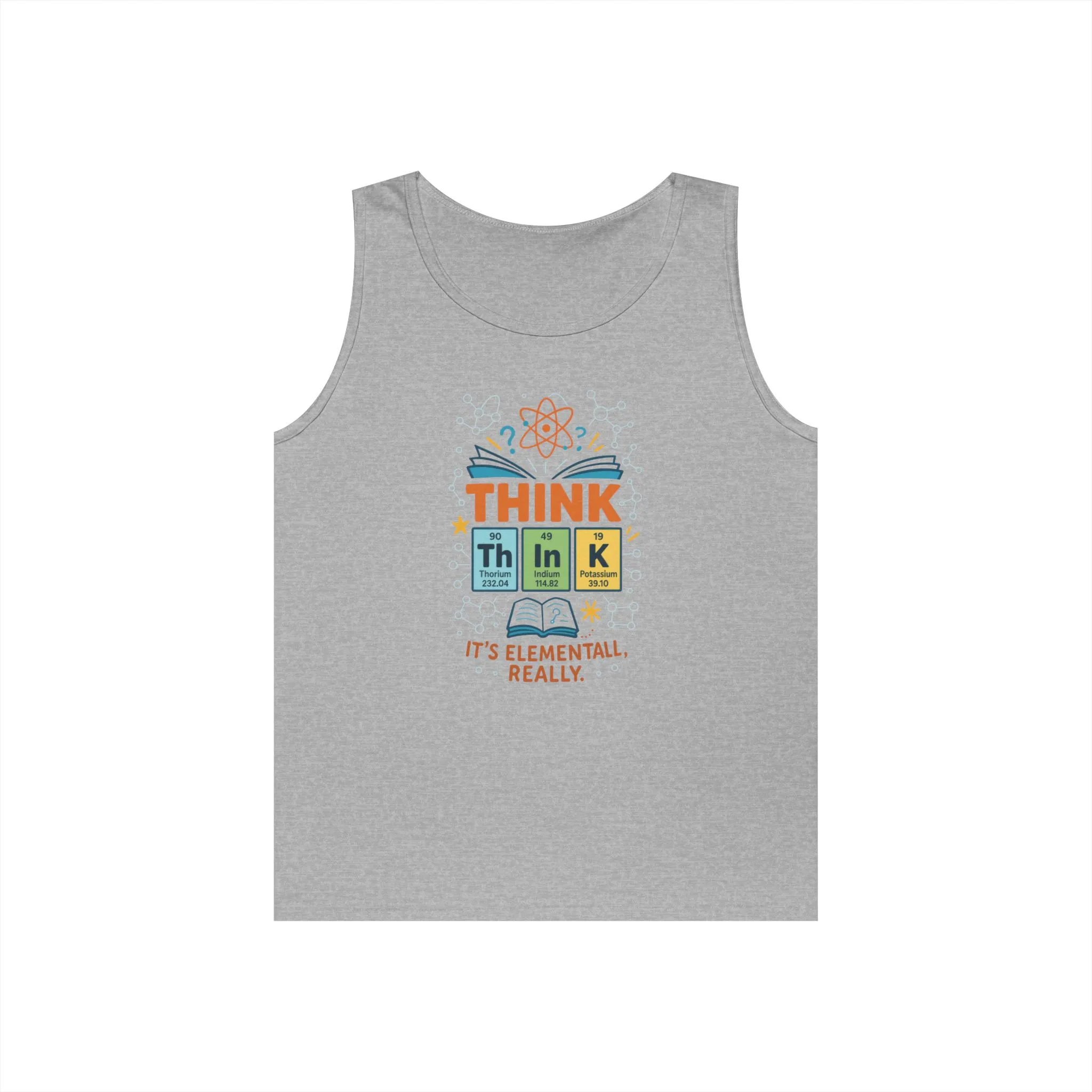 Think Tank Top for Men, Nerdy Chemistry Shirt, Periodic Table Funny Science Tank, Geeky STEM Gift for Him, Science Lovers Gift - Image 7