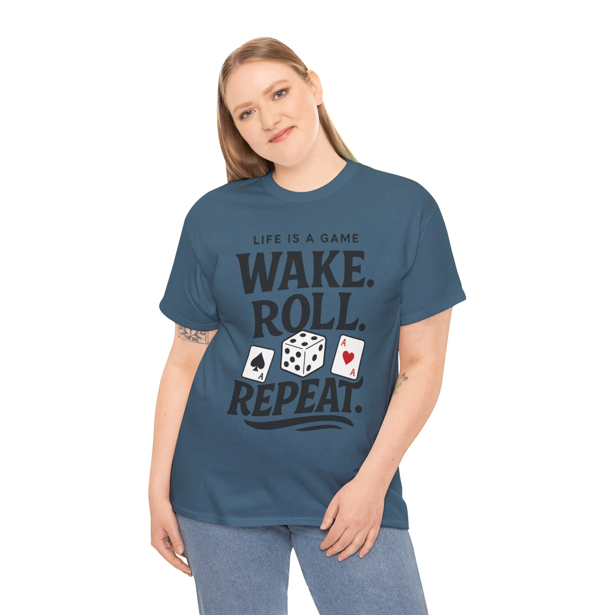 Game On Unisex Heavy Cotton Tee, Perfect for Gamers, Funny Dice & Cards Shirt, Unisex Gambling Gift, Birthday Celebrations - Image 19