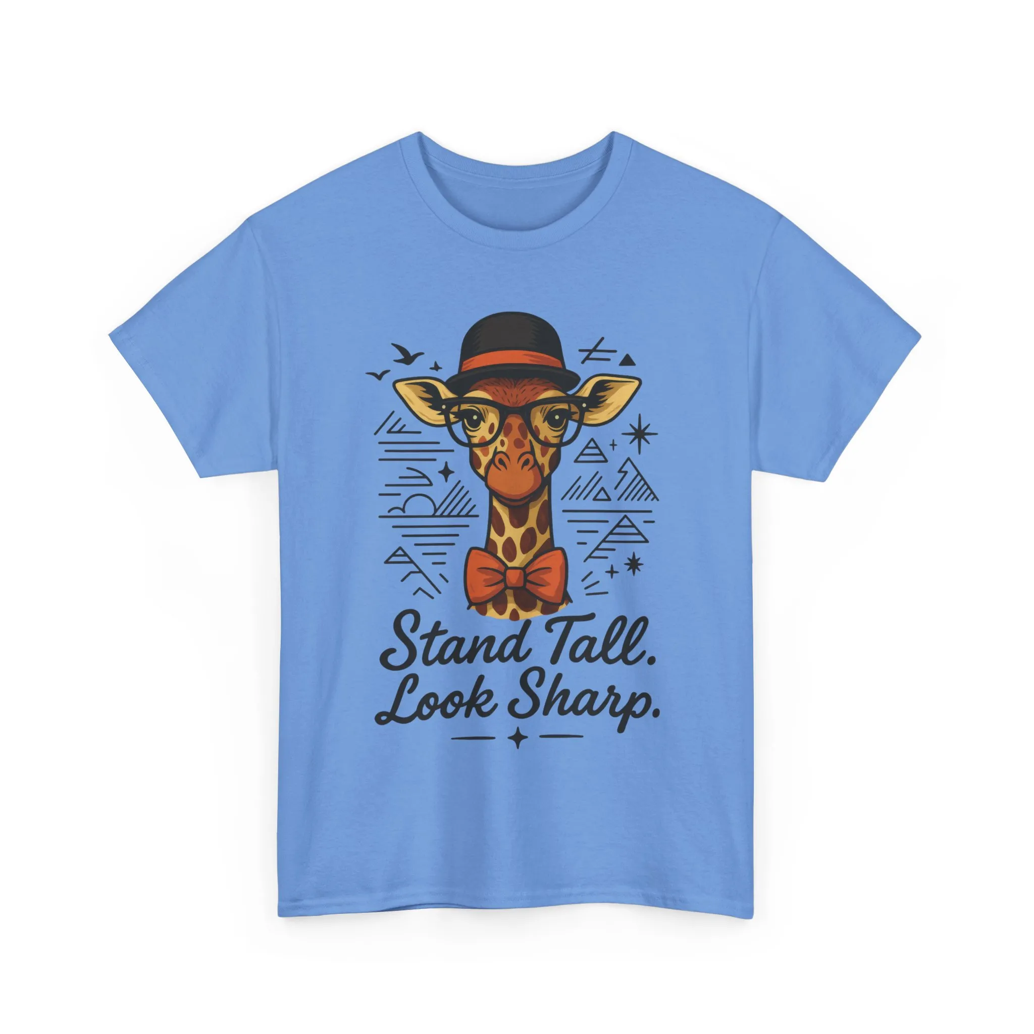 Hipster Giraffe T-Shirt with Hat and Glasses, Whimsical Giraffe Tee, Fun Gift, Cute Graphic Shirt, Unisex Heavy Cotton Tee - Image 25